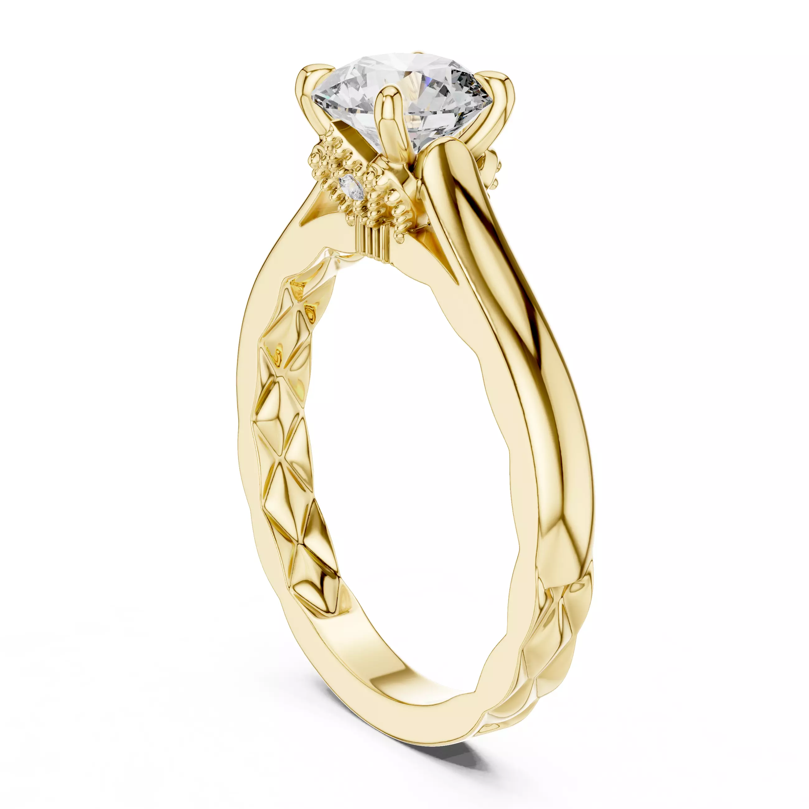 Mono Solitaire Ring 3dm stl renders animation videos details 3D print model_12