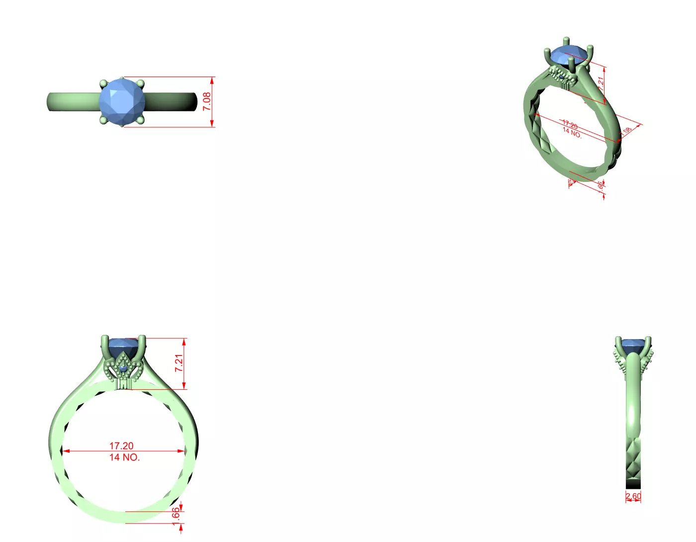 Mono Solitaire Ring 3dm stl renders animation videos details 3D print model_7
