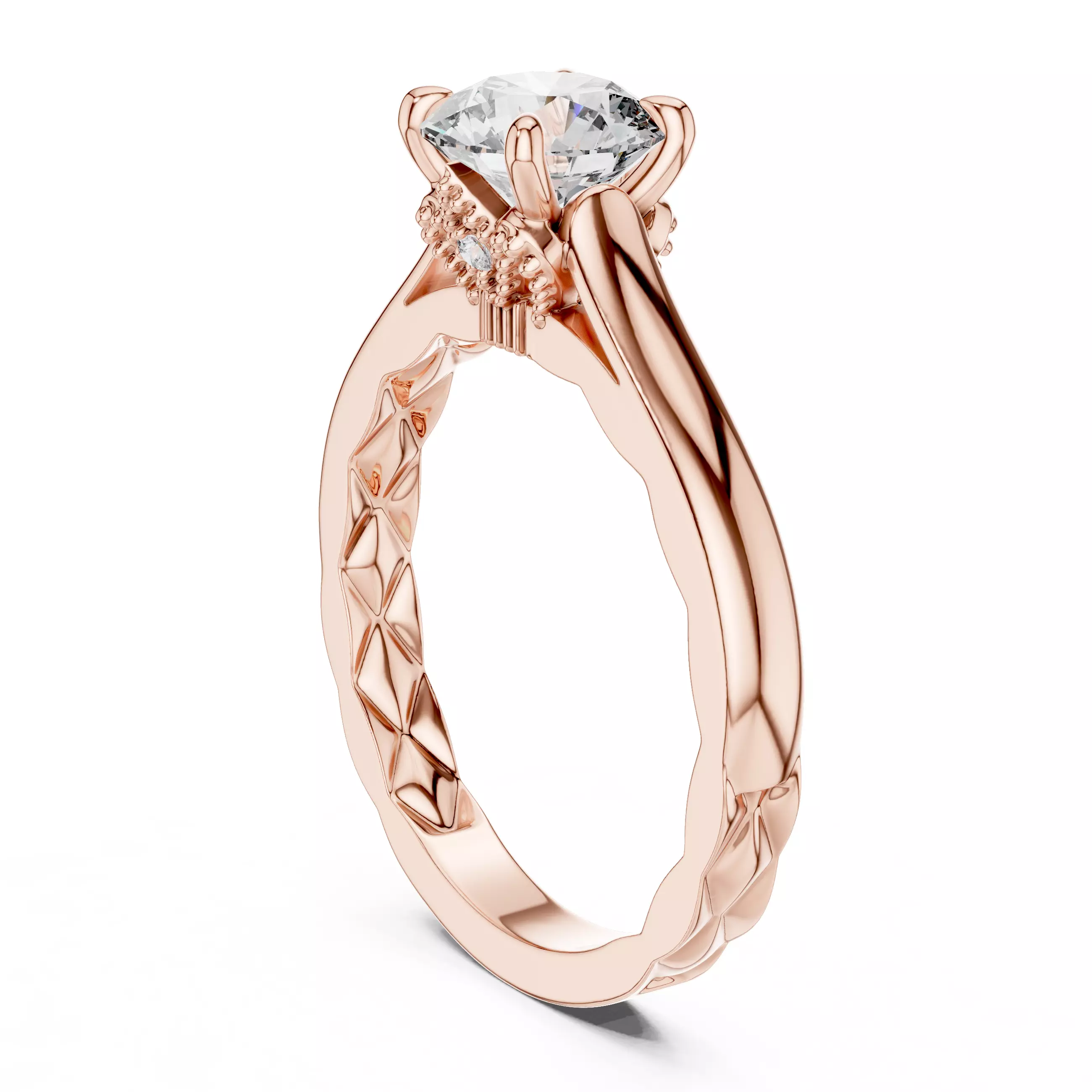 Mono Solitaire Ring 3dm stl renders animation videos details 3D print model_5