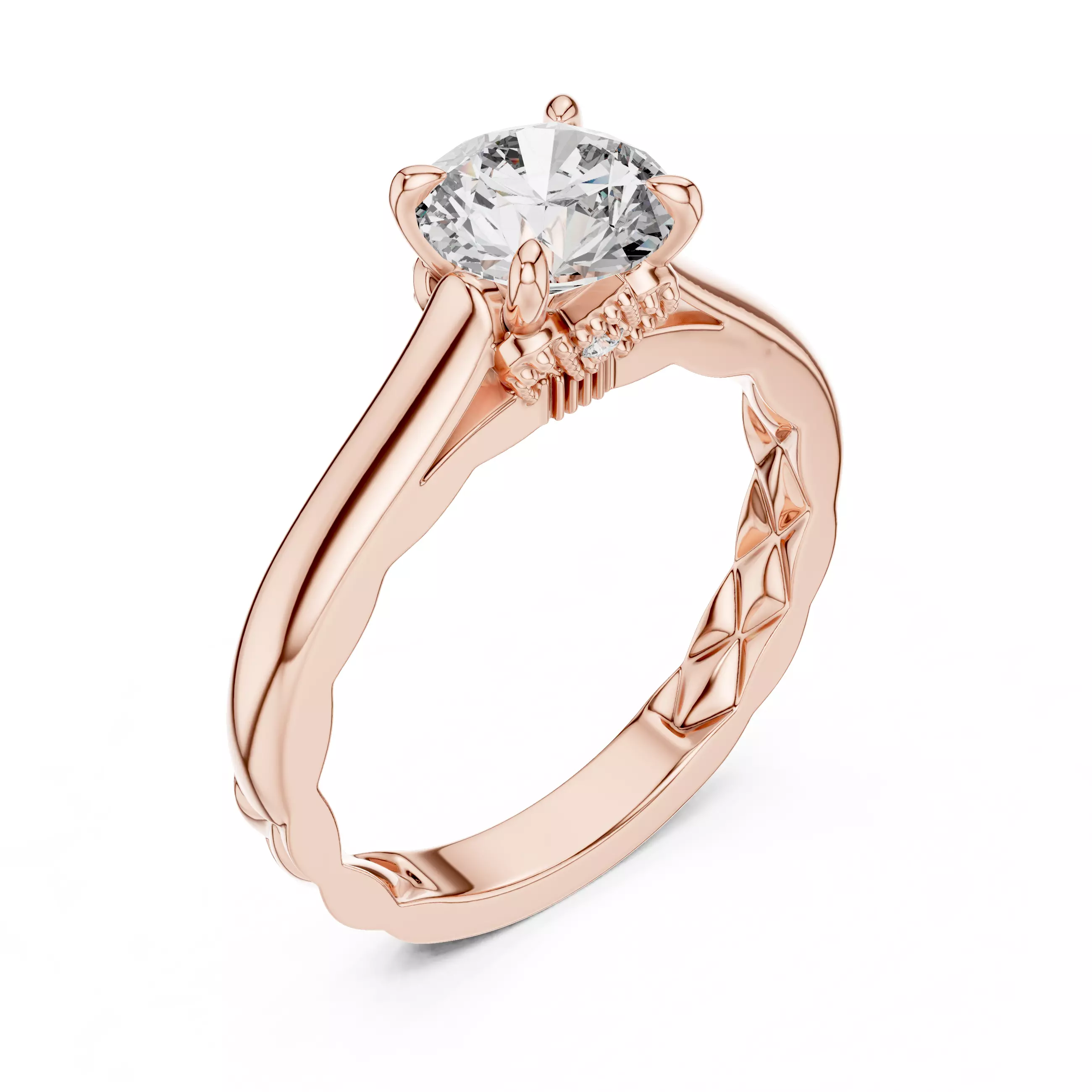 Mono Solitaire Ring 3dm stl renders animation videos details 3D print model_4