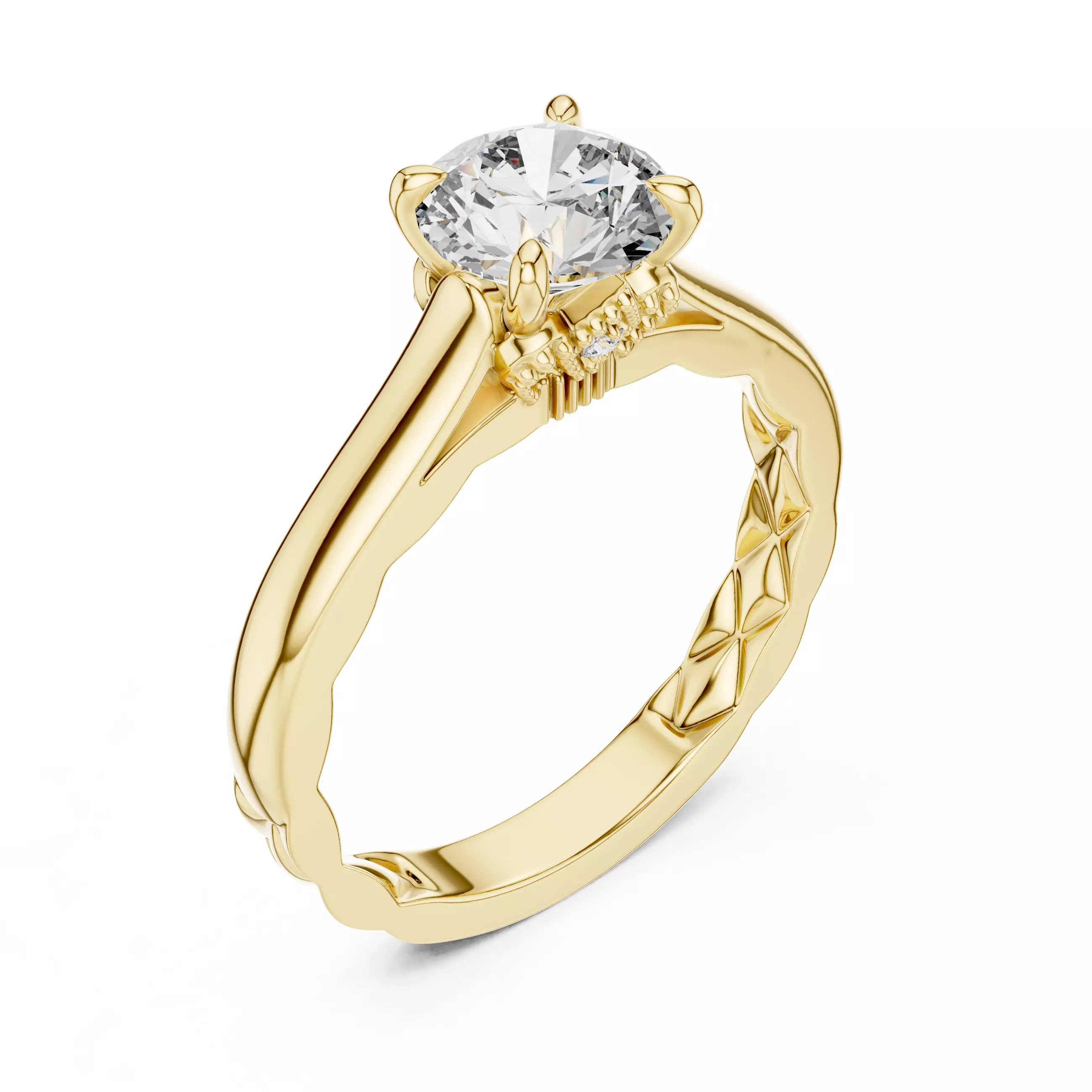 Mono Solitaire Ring 3dm stl renders animation videos details 3D print model_11