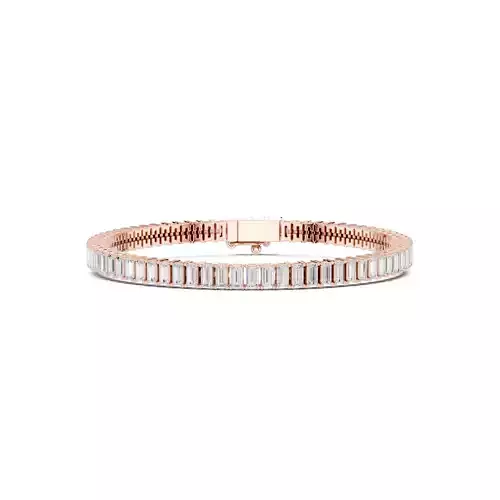 Baguette Cut Tennis Bracelet For Men 3DM STL Files with Video  3D print model
