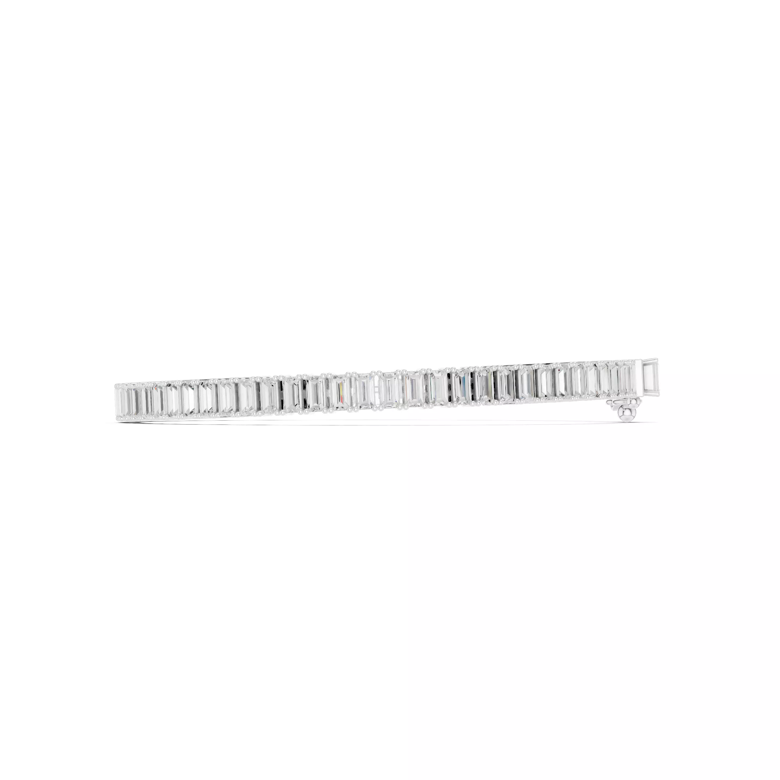 Baguette Cut Tennis Bracelet For Men 3DM STL Files with Video 3D print model_8