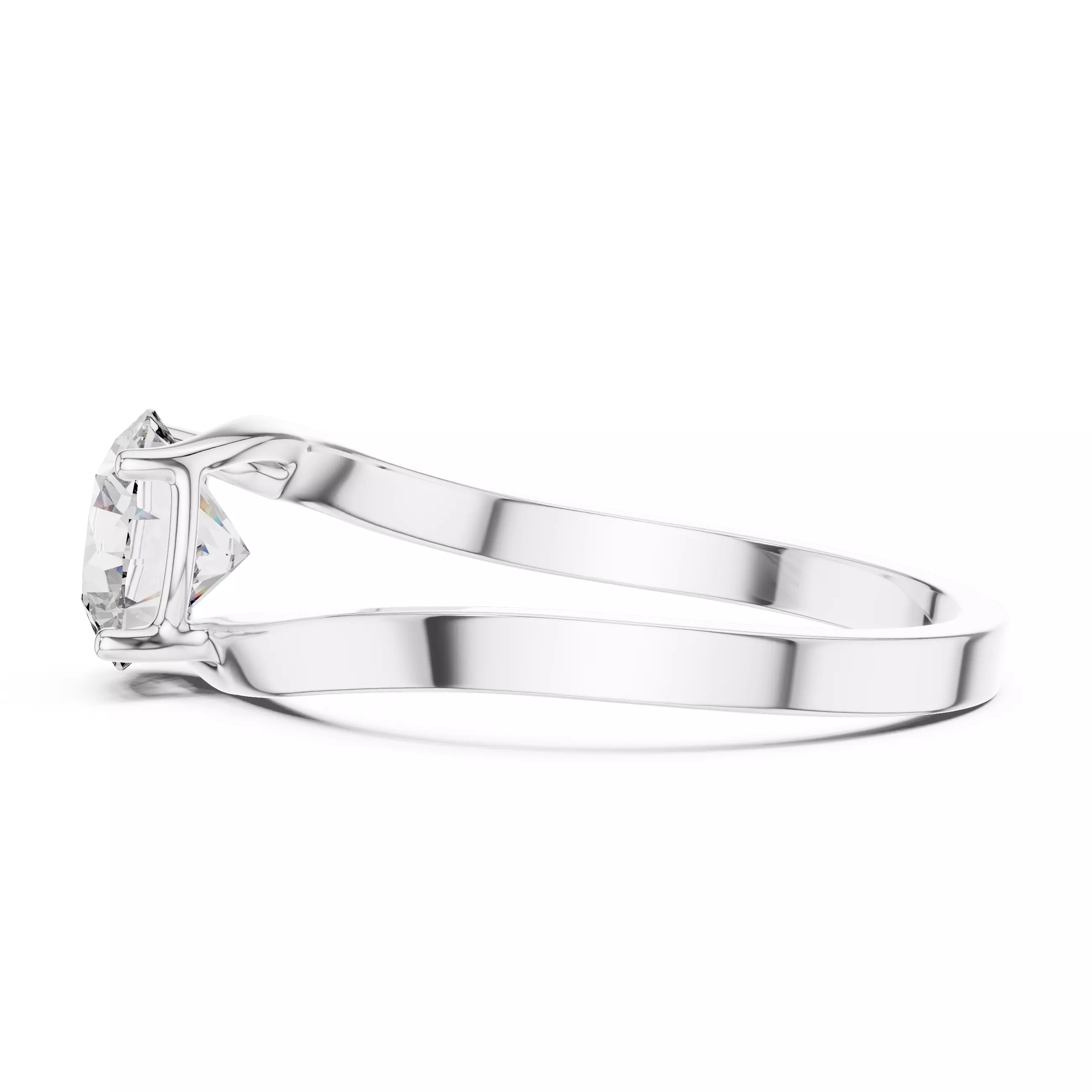 Mono Solitaire Twisted Ring 3dm stl renders animation videos 3D print model_9