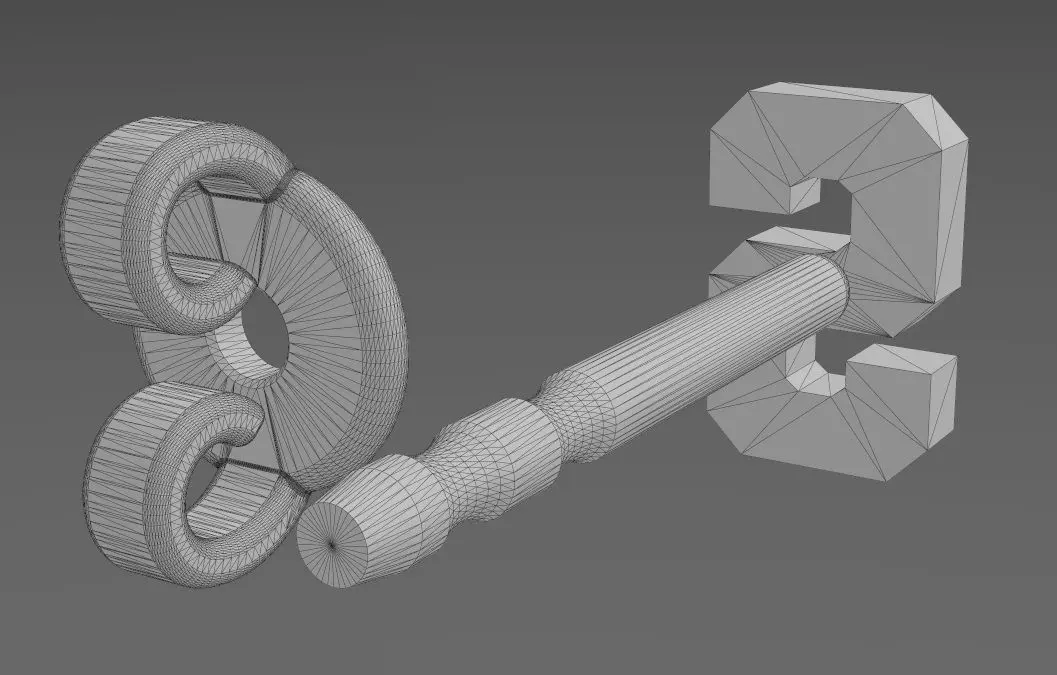 S letter varsity font stud earring 3D print model_15