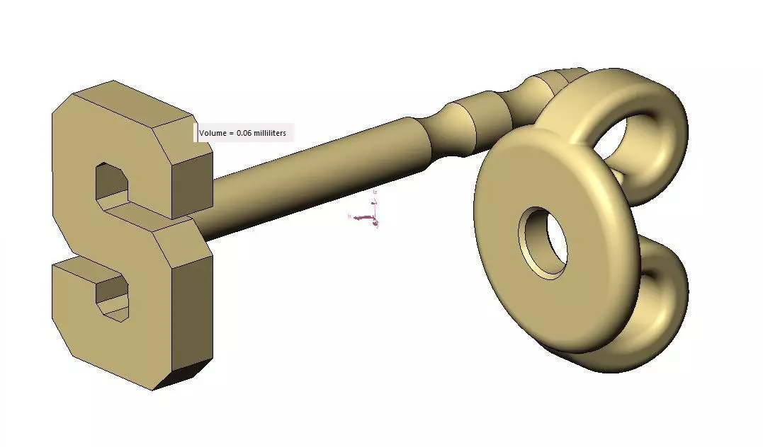 S letter varsity font stud earring 3D print model_16
