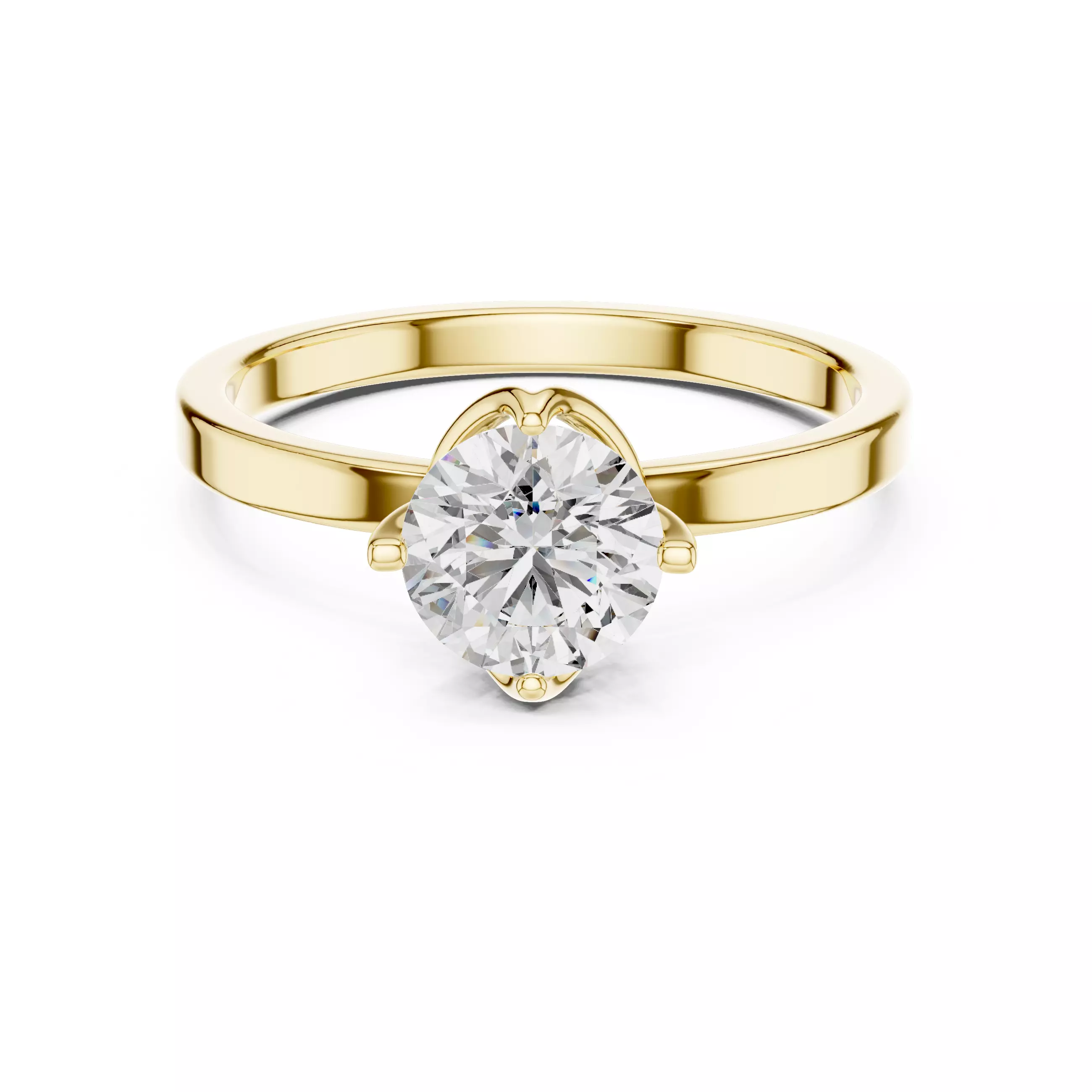 Mono Solitaire Ring 3dm stl renders animation videos details 3D print model_1