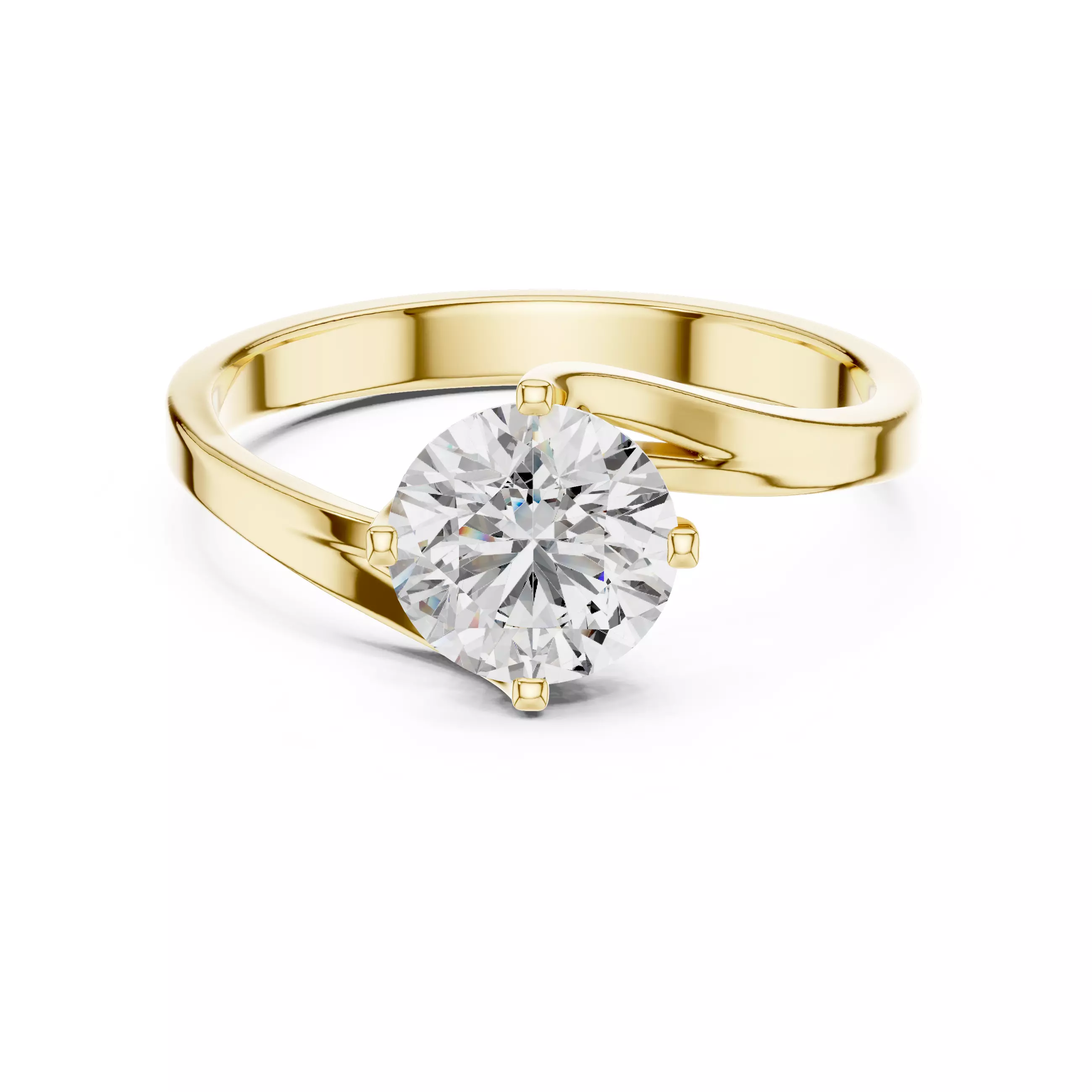 Mono Solitaire Ring 3dm stl renders animation videos details 3D print model_1