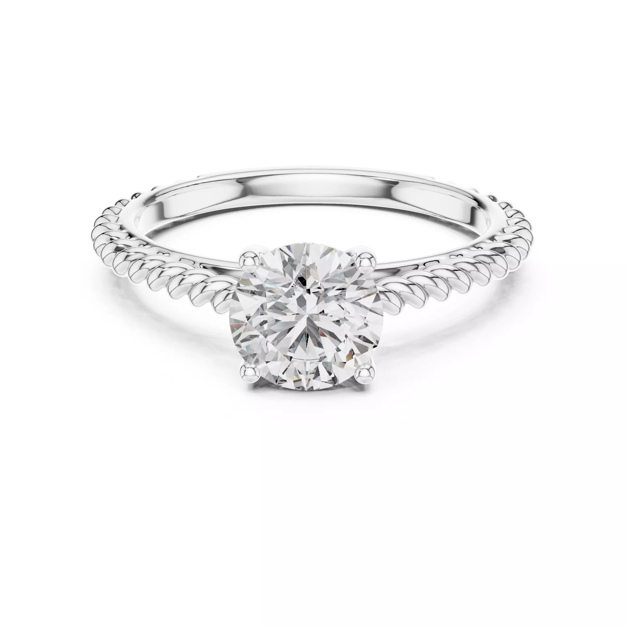 Wire Mono Solitaire Ring 3dm stl renders animation videos 3D print model_8