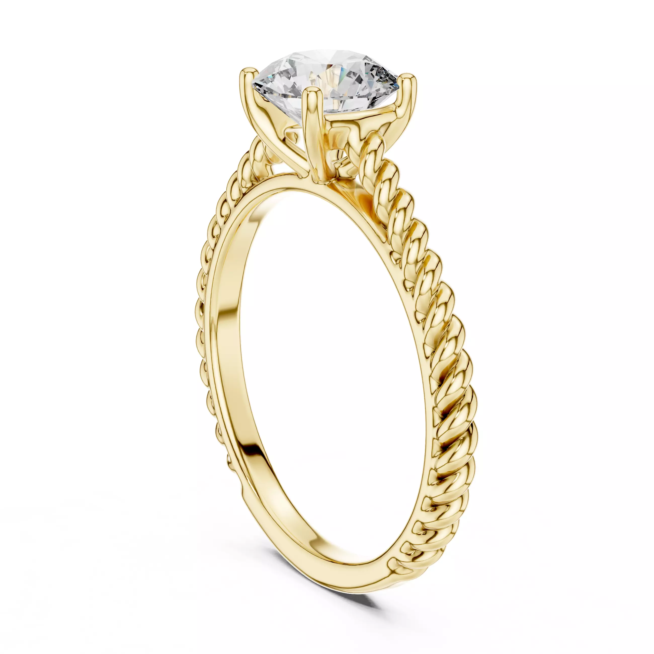 Wire Mono Solitaire Ring 3dm stl renders animation videos 3D print model_12