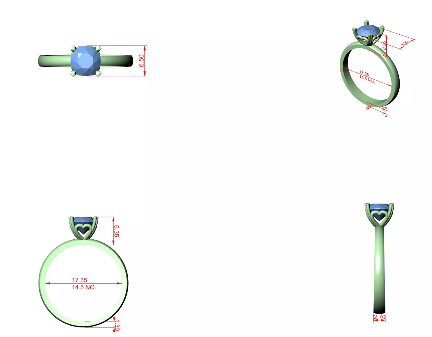 Mono Solitaire Ring 3dm stl renders animation videos details 3D print model_7