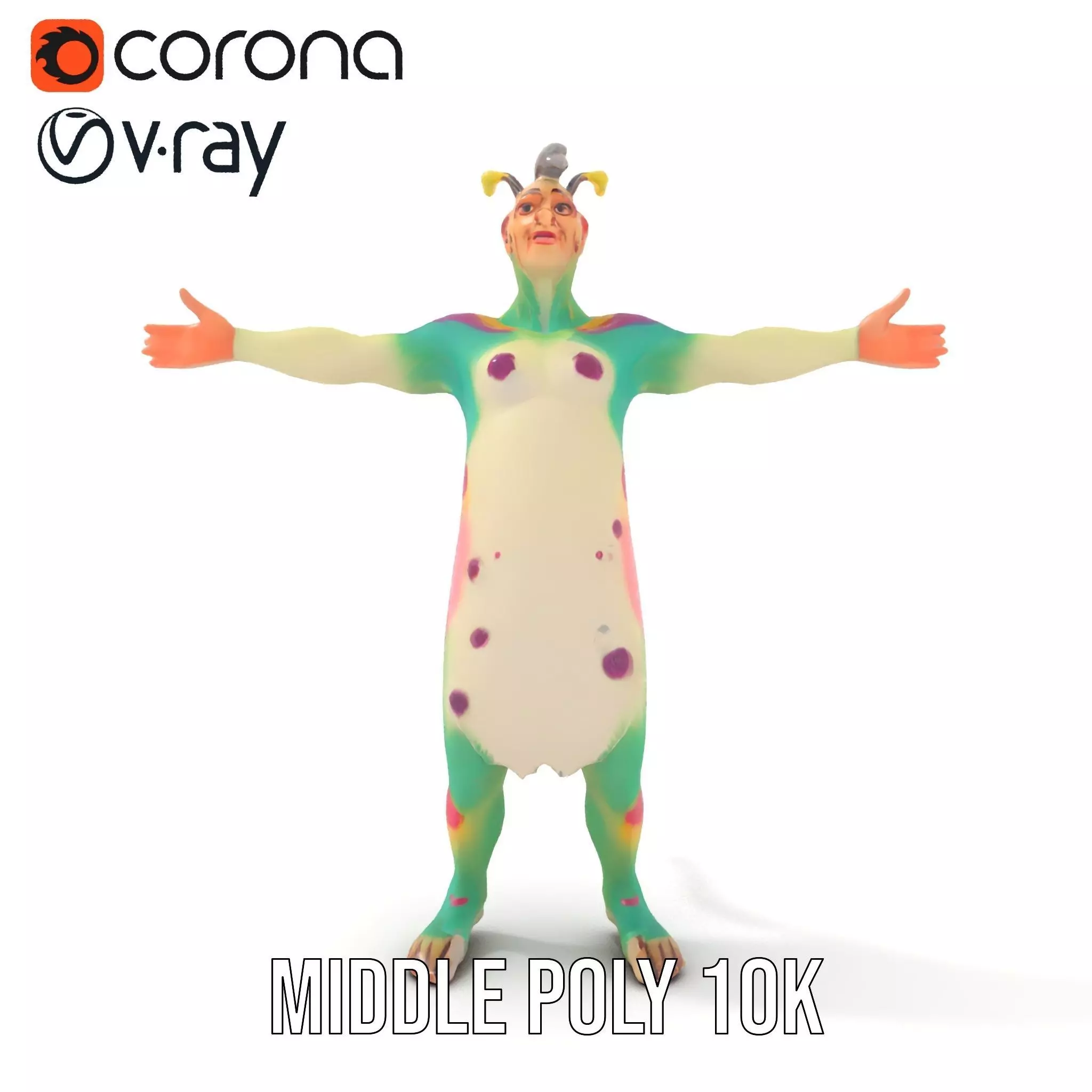 Colorful Fantasy Creature Model Pack Low-poly 3D model_21