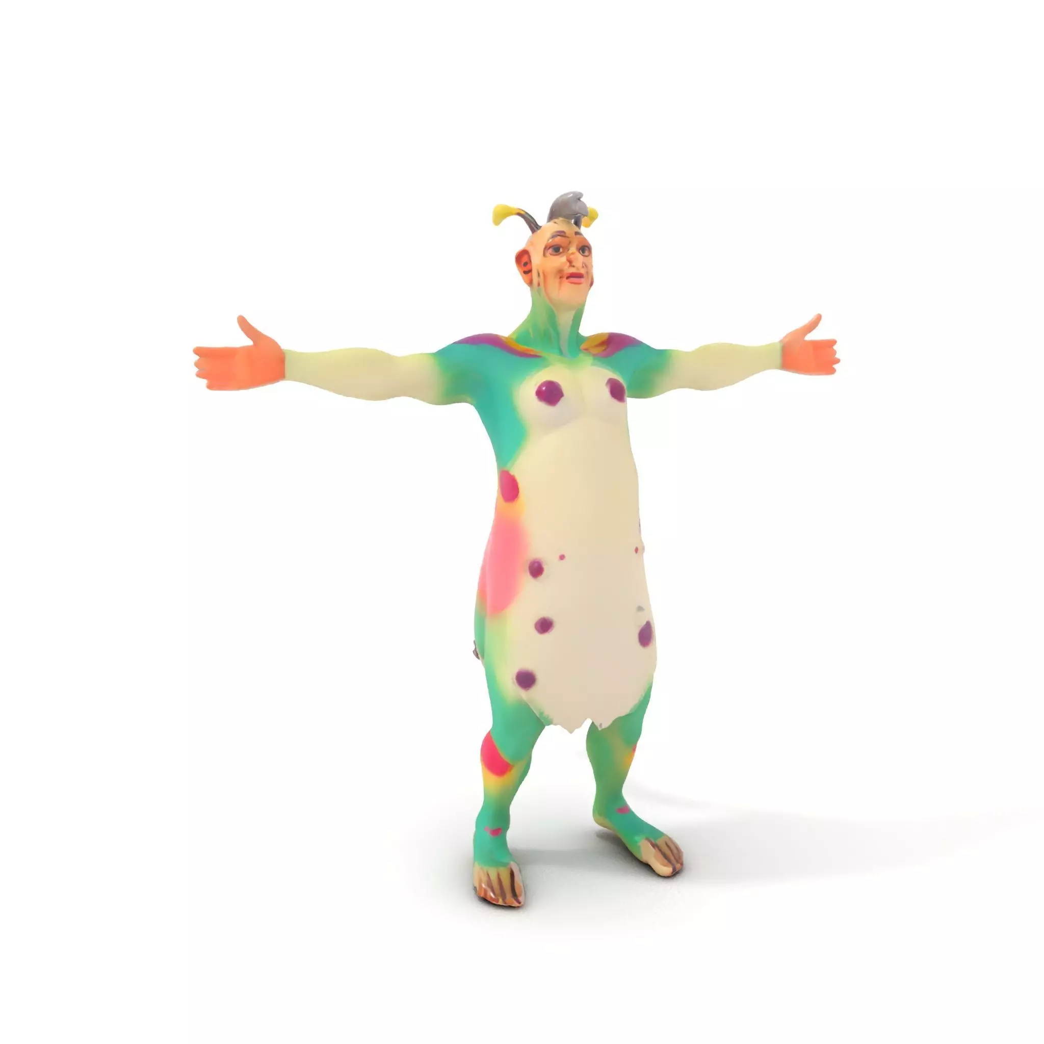 Colorful Fantasy Creature Model Pack Low-poly 3D model_0