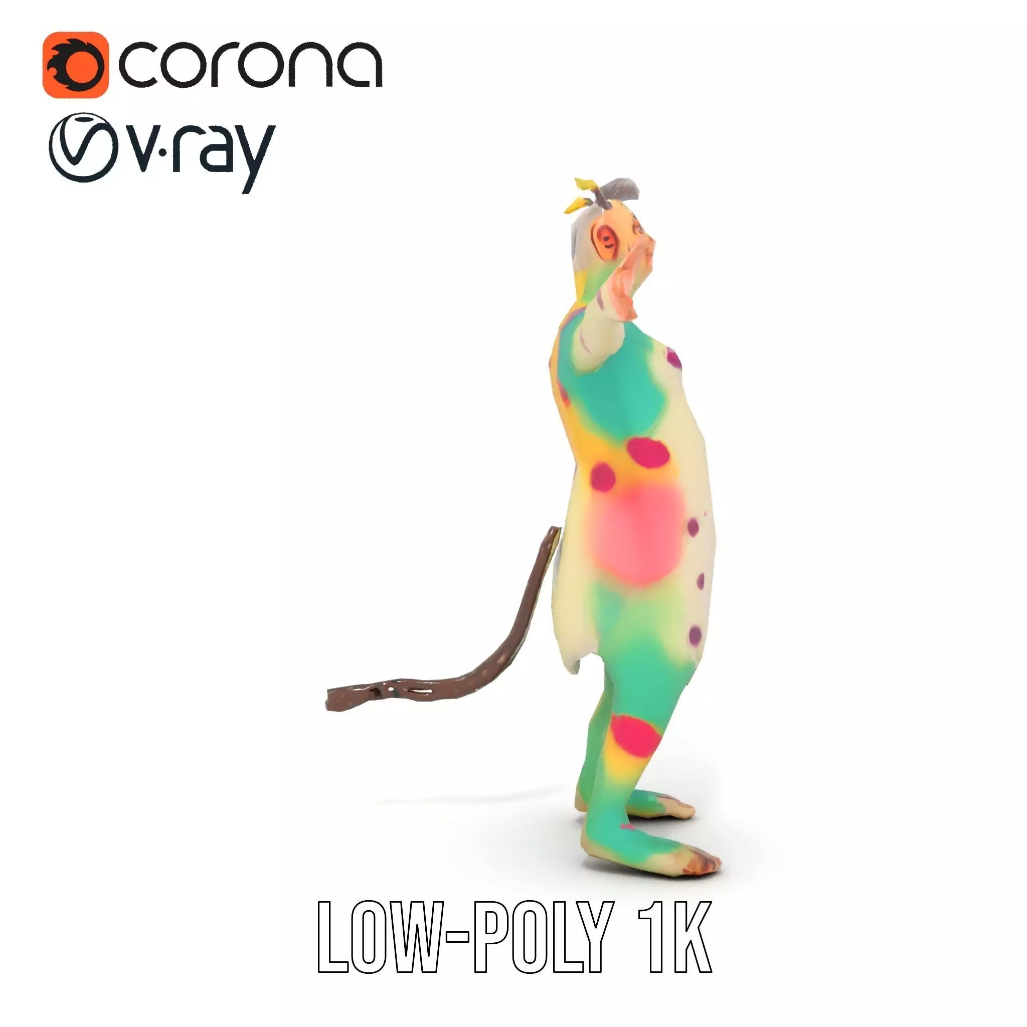 Colorful Fantasy Creature Model Pack Low-poly 3D model_9