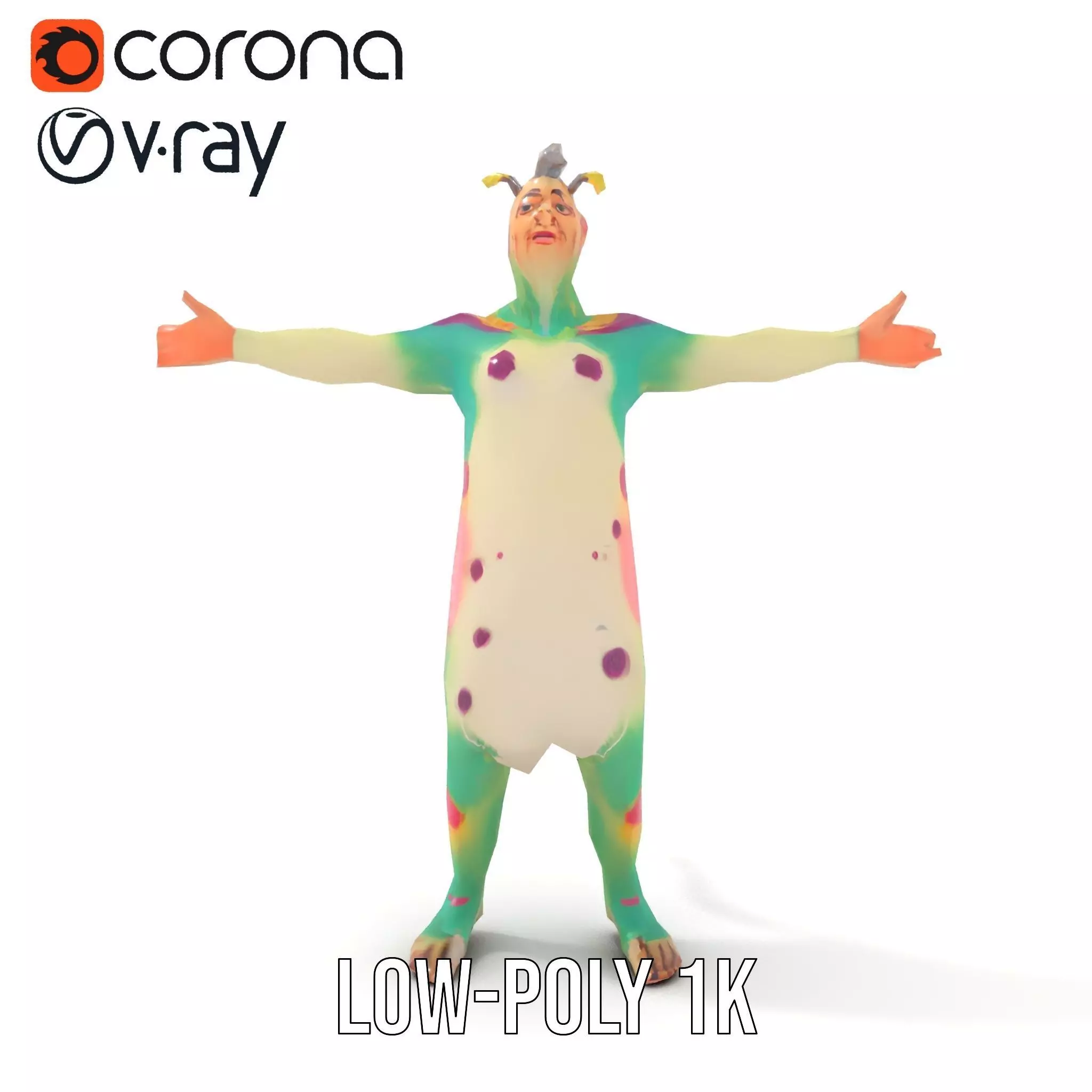 Colorful Fantasy Creature Model Pack Low-poly 3D model_20