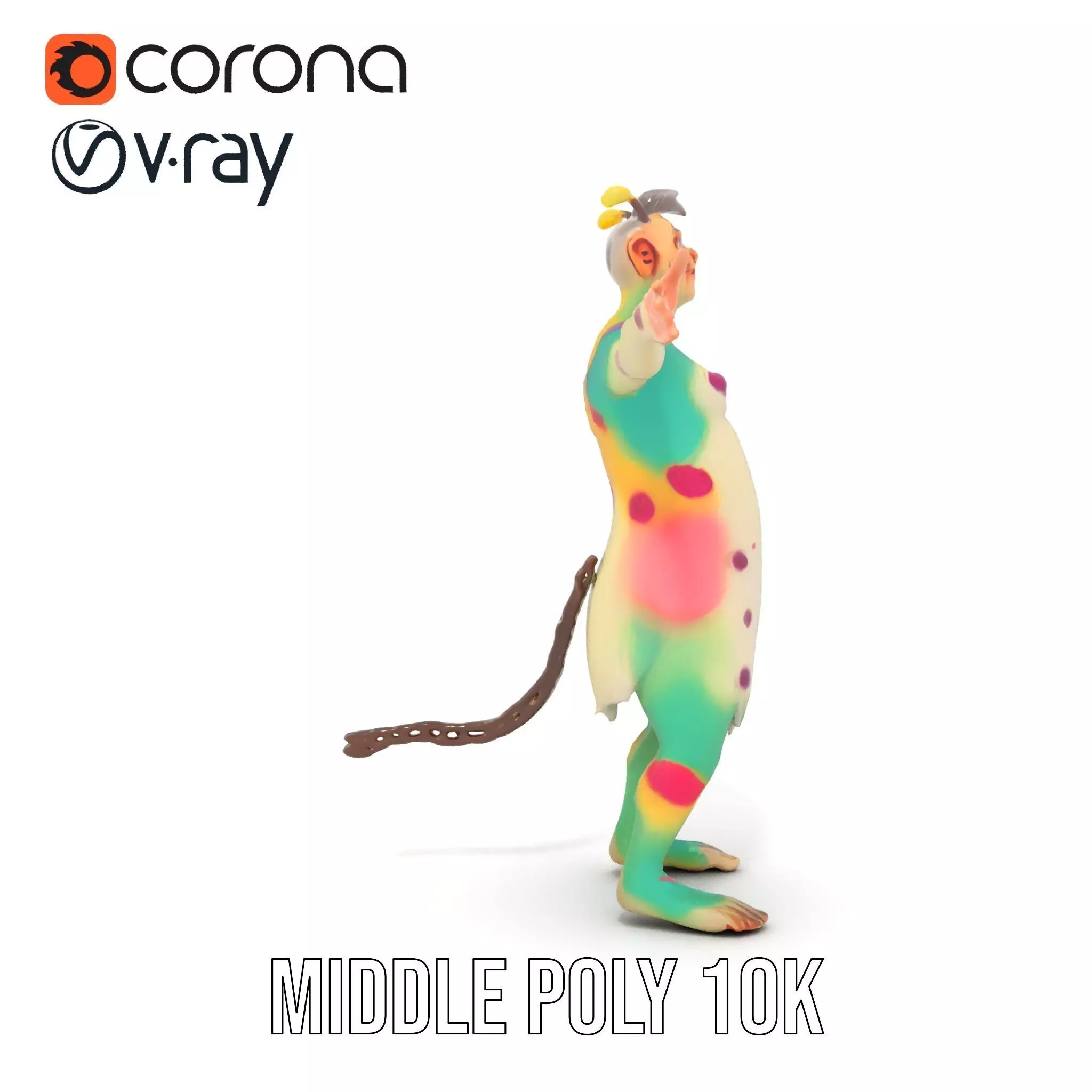 Colorful Fantasy Creature Model Pack Low-poly 3D model_7