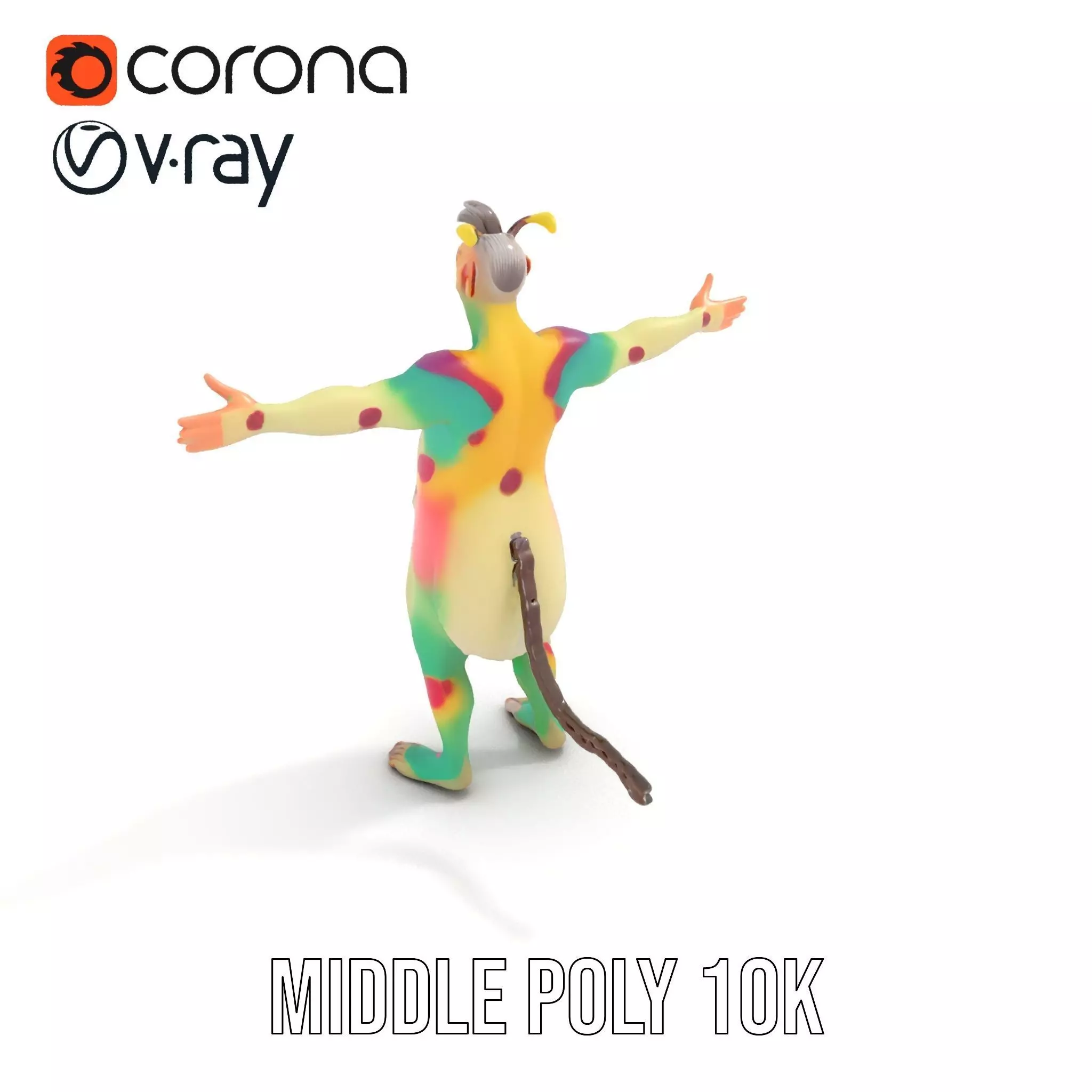 Colorful Fantasy Creature Model Pack Low-poly 3D model_19