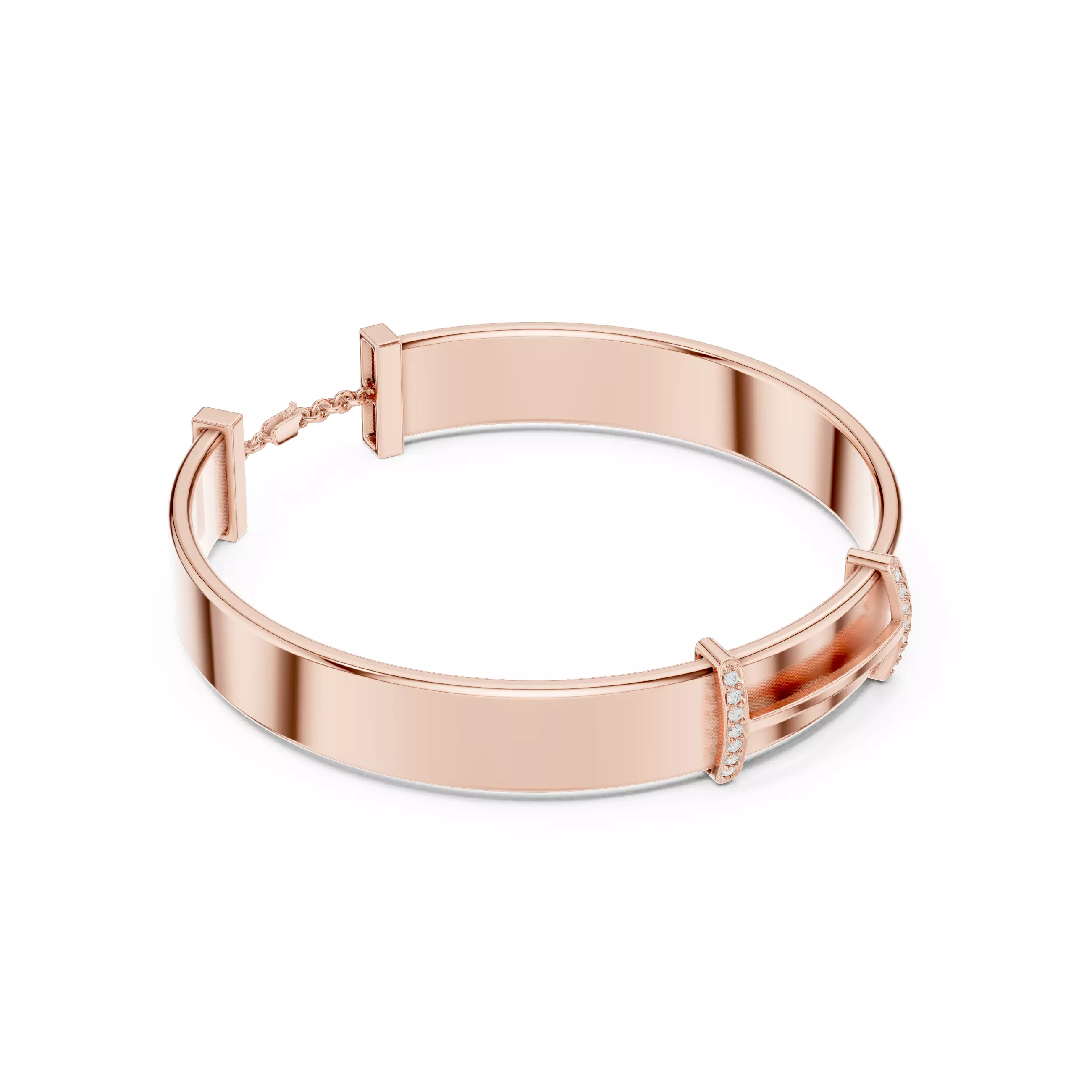 Round Cut Stylish Mens Bracelet with Video 3DM STL Files 3D print model_3