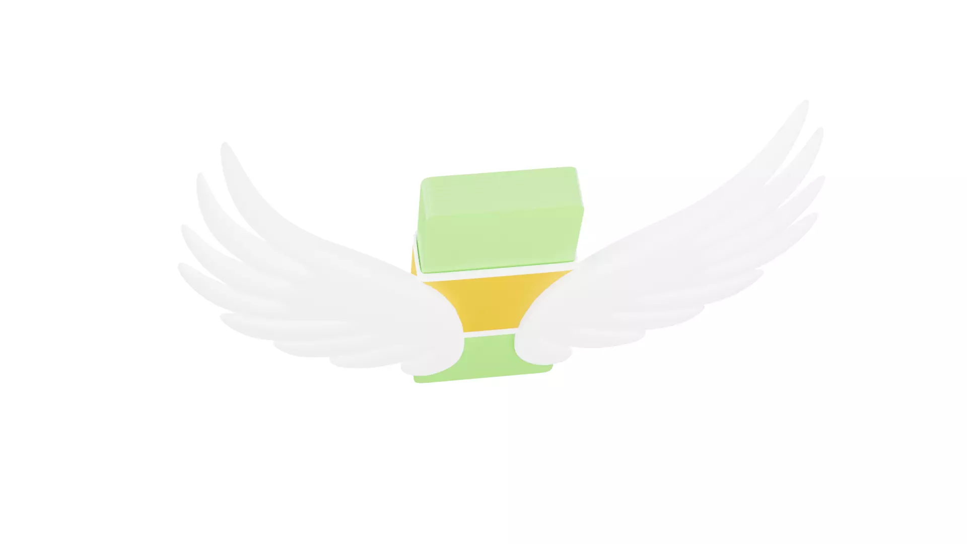 Money Wings 3D Illustration 3D model_4