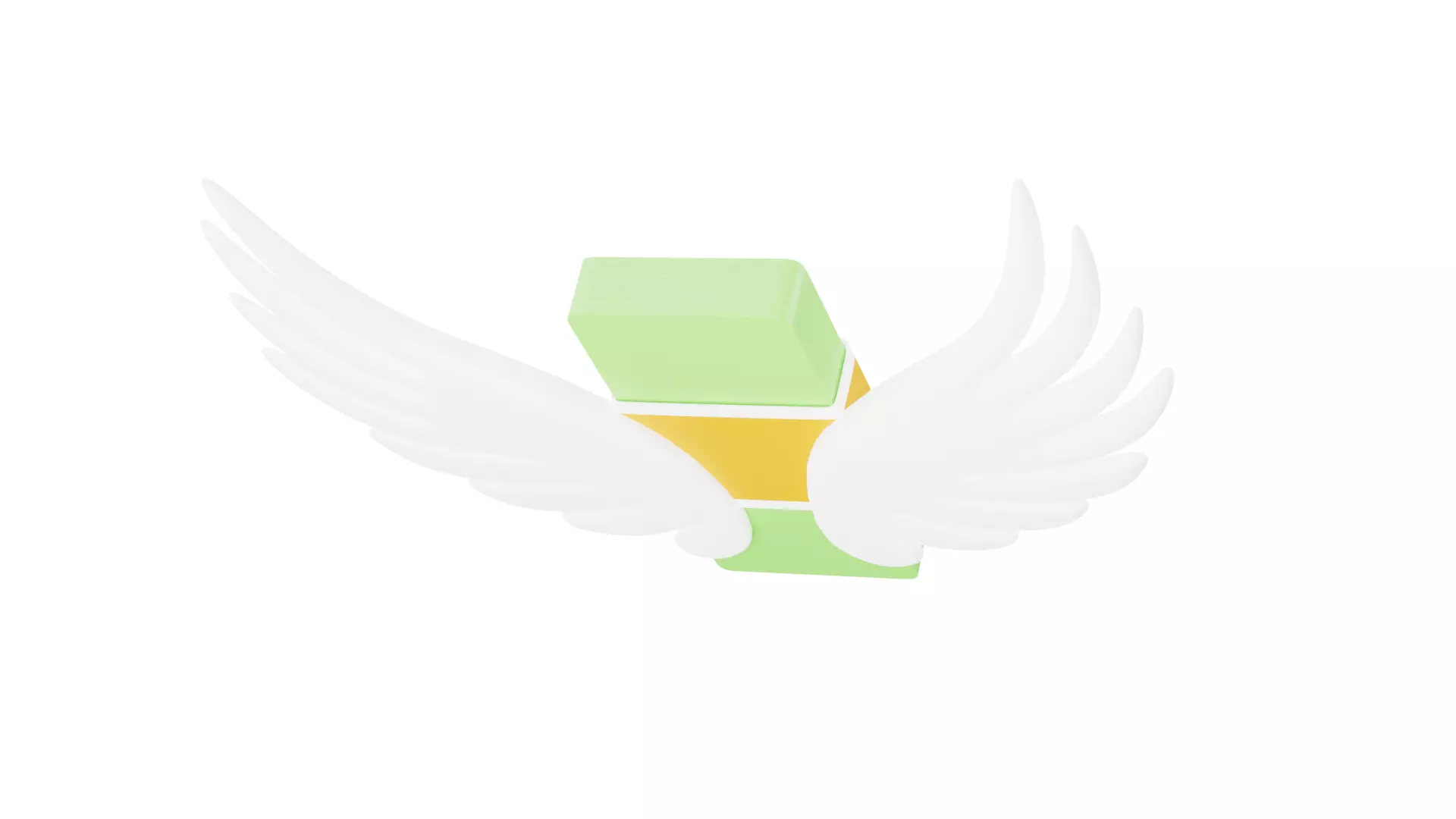 Money Wings 3D Illustration 3D model_9