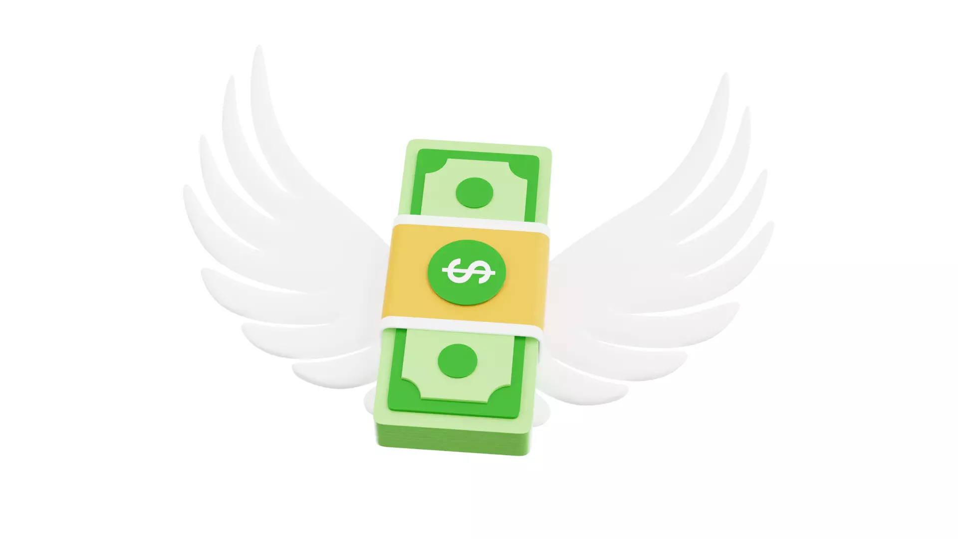 Money Wings 3D Illustration 3D model_15