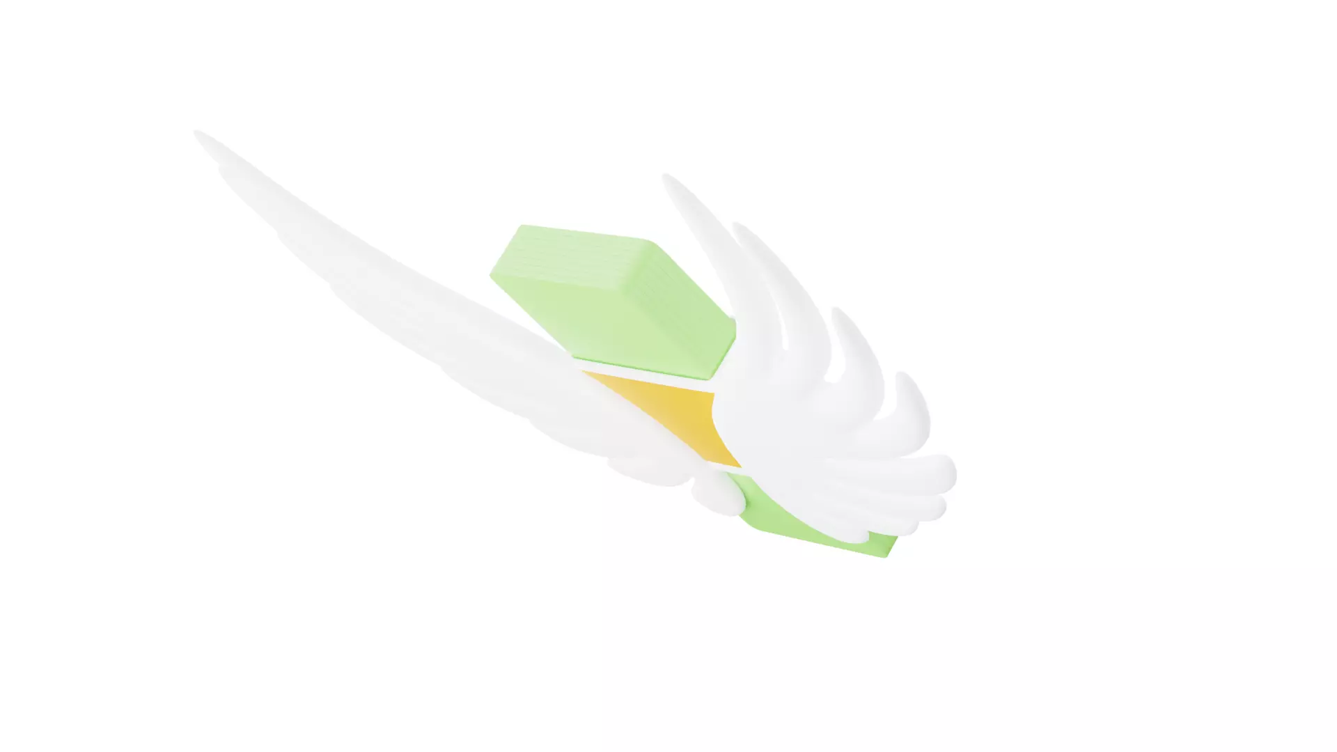 Money Wings 3D Illustration 3D model_8