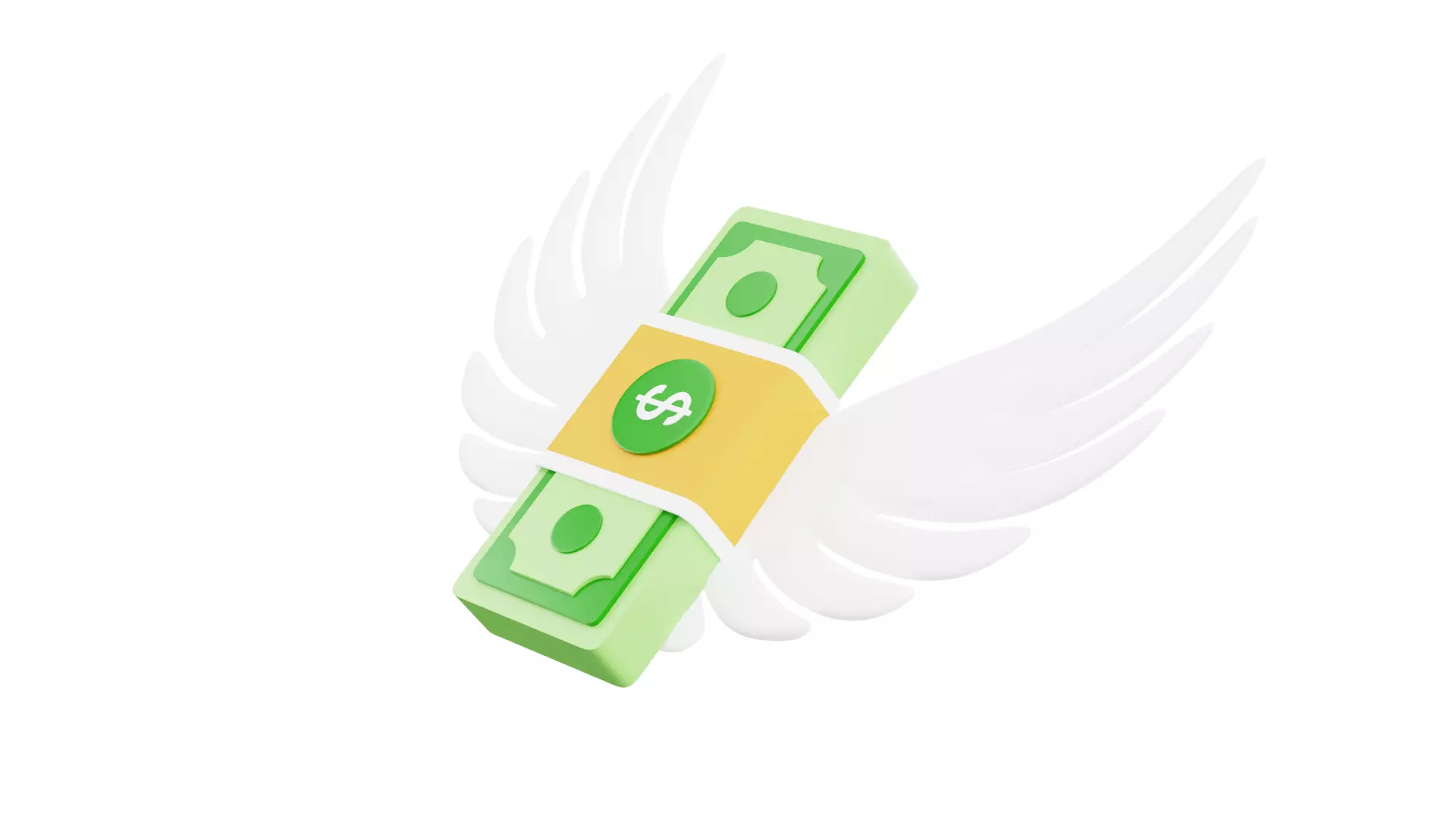 Money Wings 3D Illustration 3D model_11