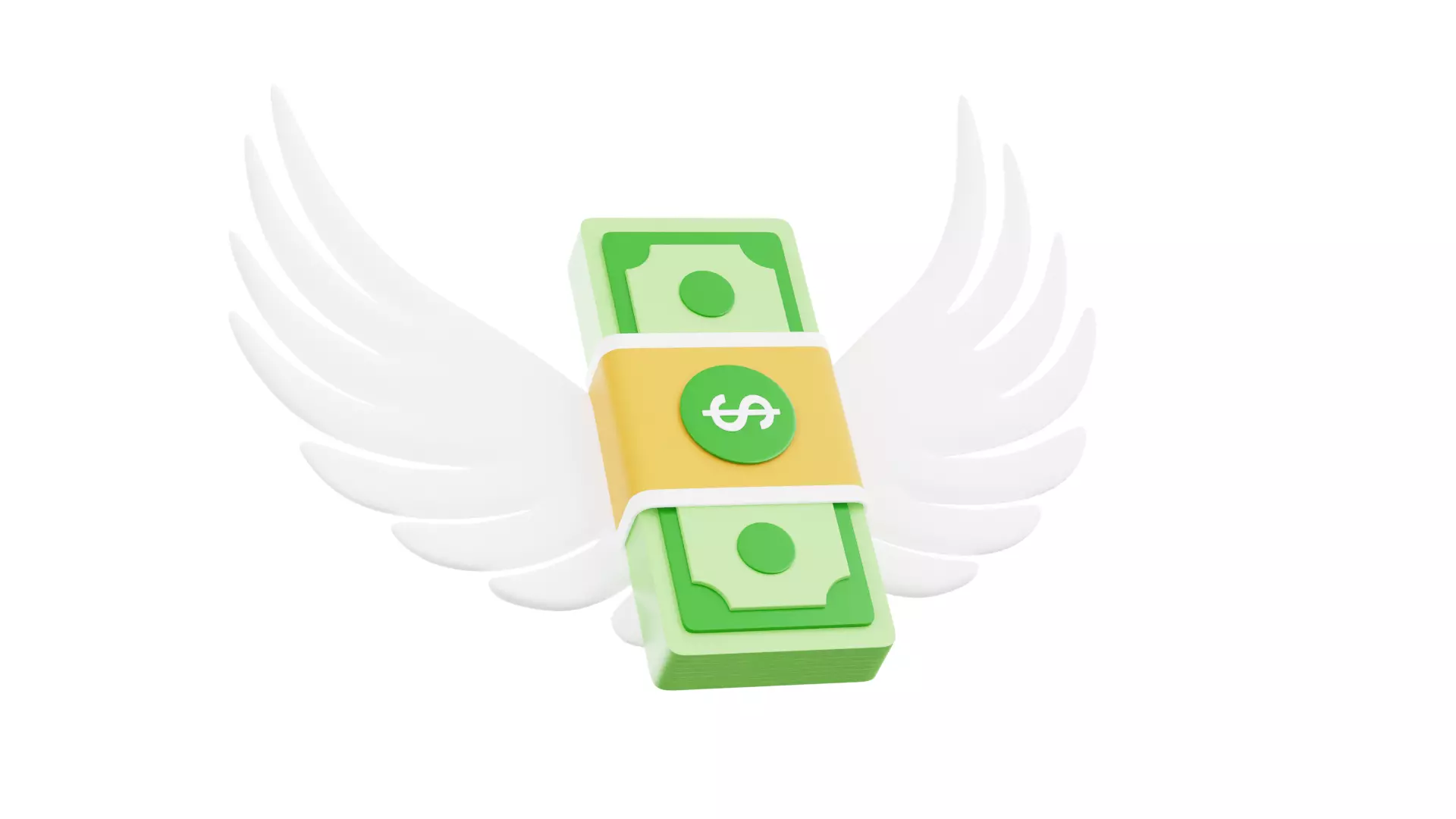 Money Wings 3D Illustration 3D model_12