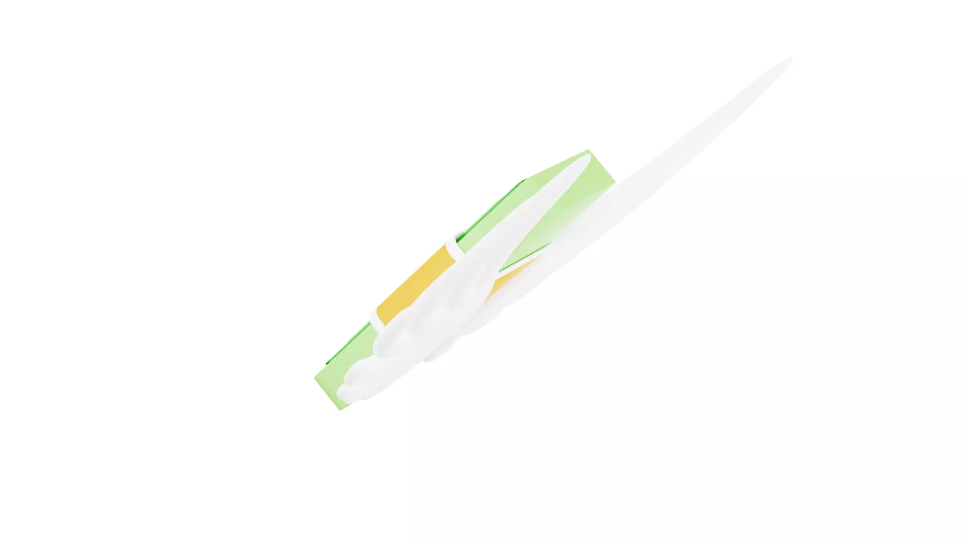 Money Wings 3D Illustration 3D model_1