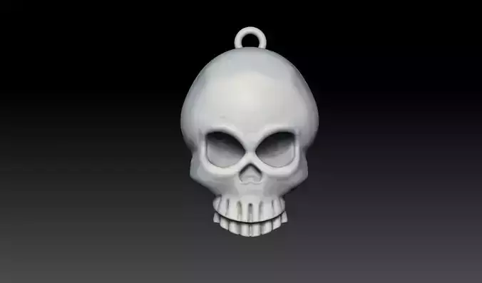 Skull Pendant 3D Print Model