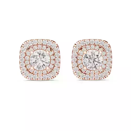 Halo Solitaire Studs Earrings 3dm stl renders animation videos