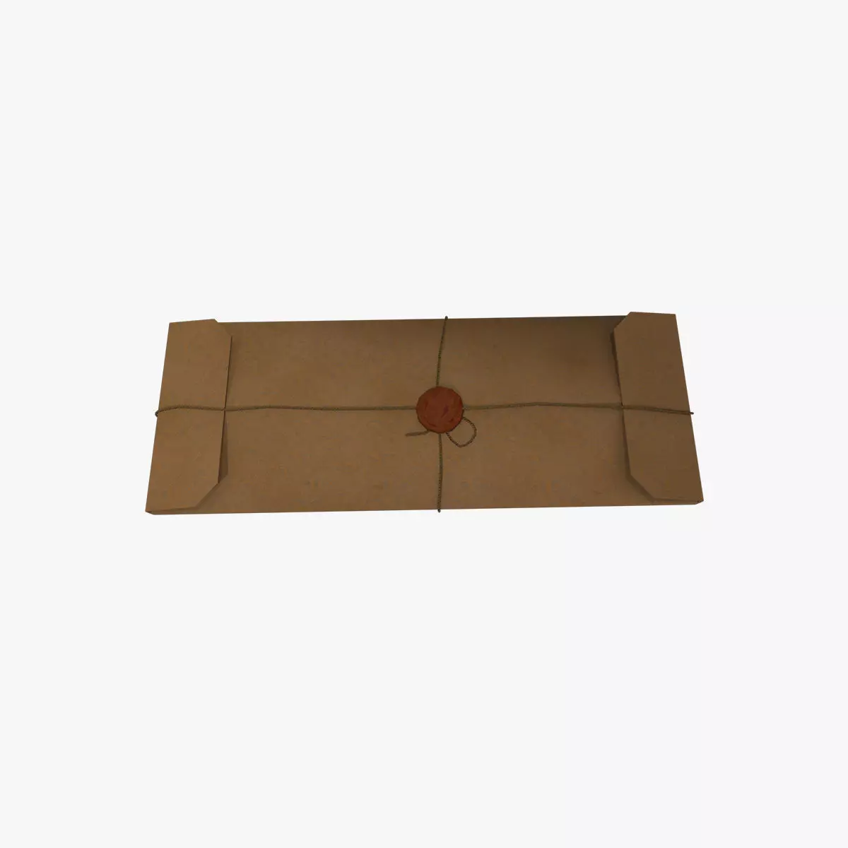 Sealed Confidential Envelope Low-poly 3D model