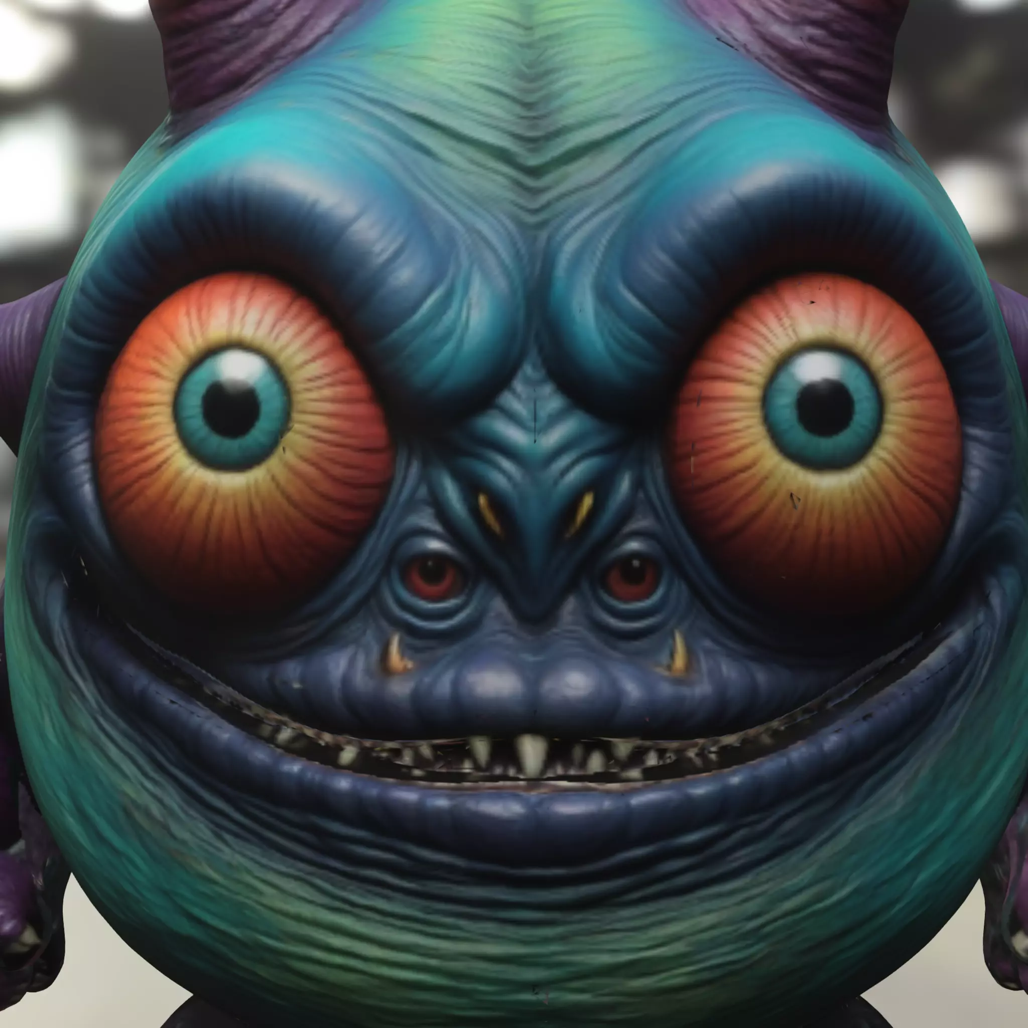 Cartoon Monster Character Low-poly 3D model_1