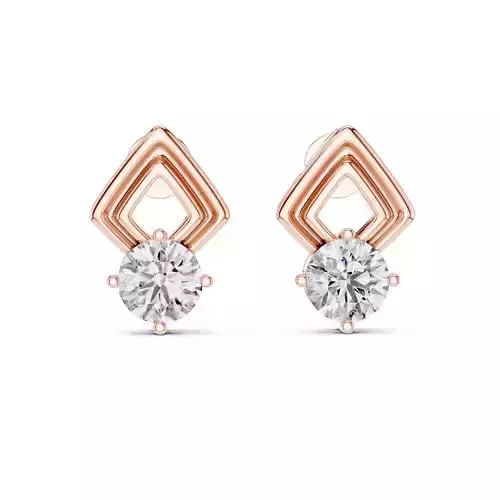 Halo Solitaire Studs Earrings 3dm stl renders animation videos