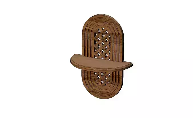 Moucharabeih floating shelf wall decor and mirror frame