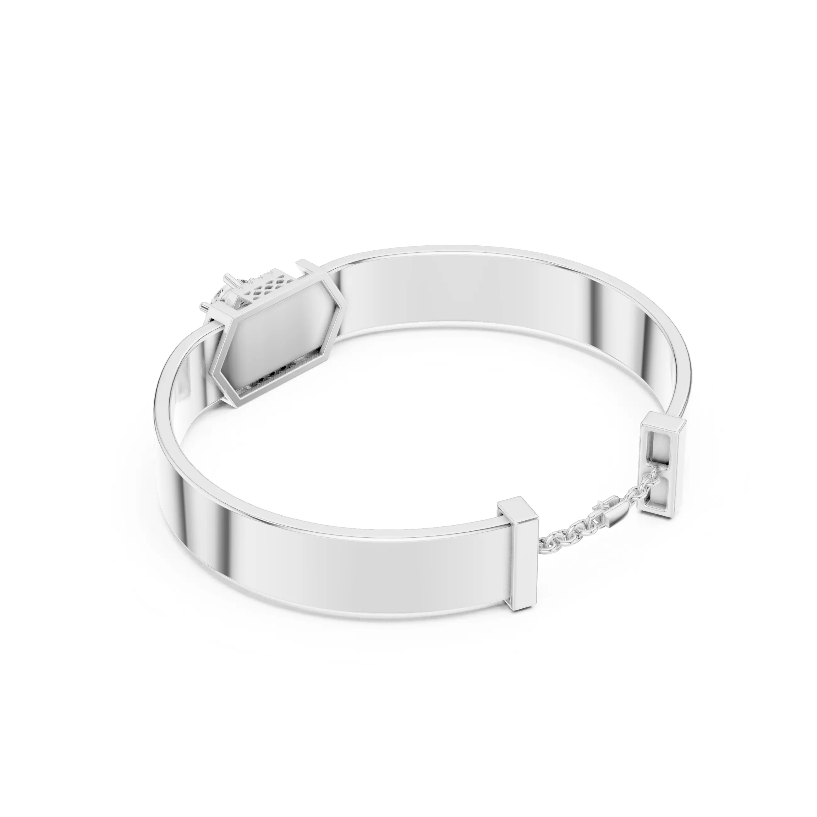 Solitaire Round Mens Bracelet Files With Video 3D print model_7