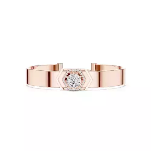Solitaire Round Mens Bracelet Files With Video  3D print model