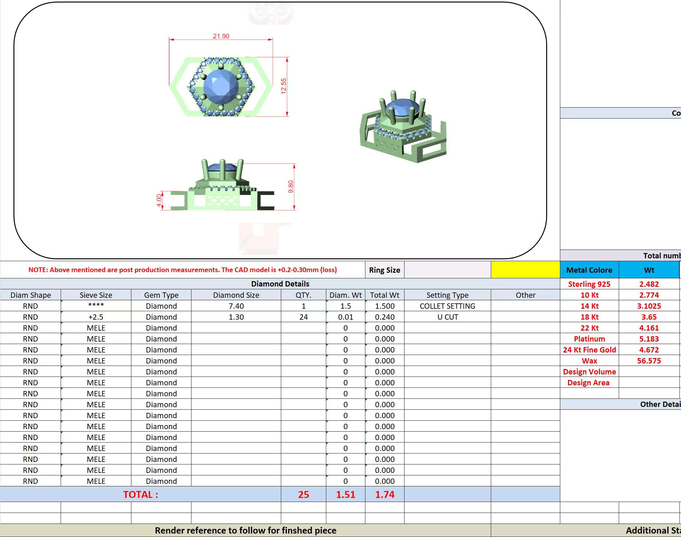 Solitaire Round Mens Bracelet Files With Video 3D print model_13