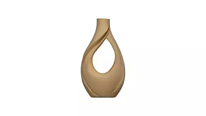 Vase 3D Model wooden