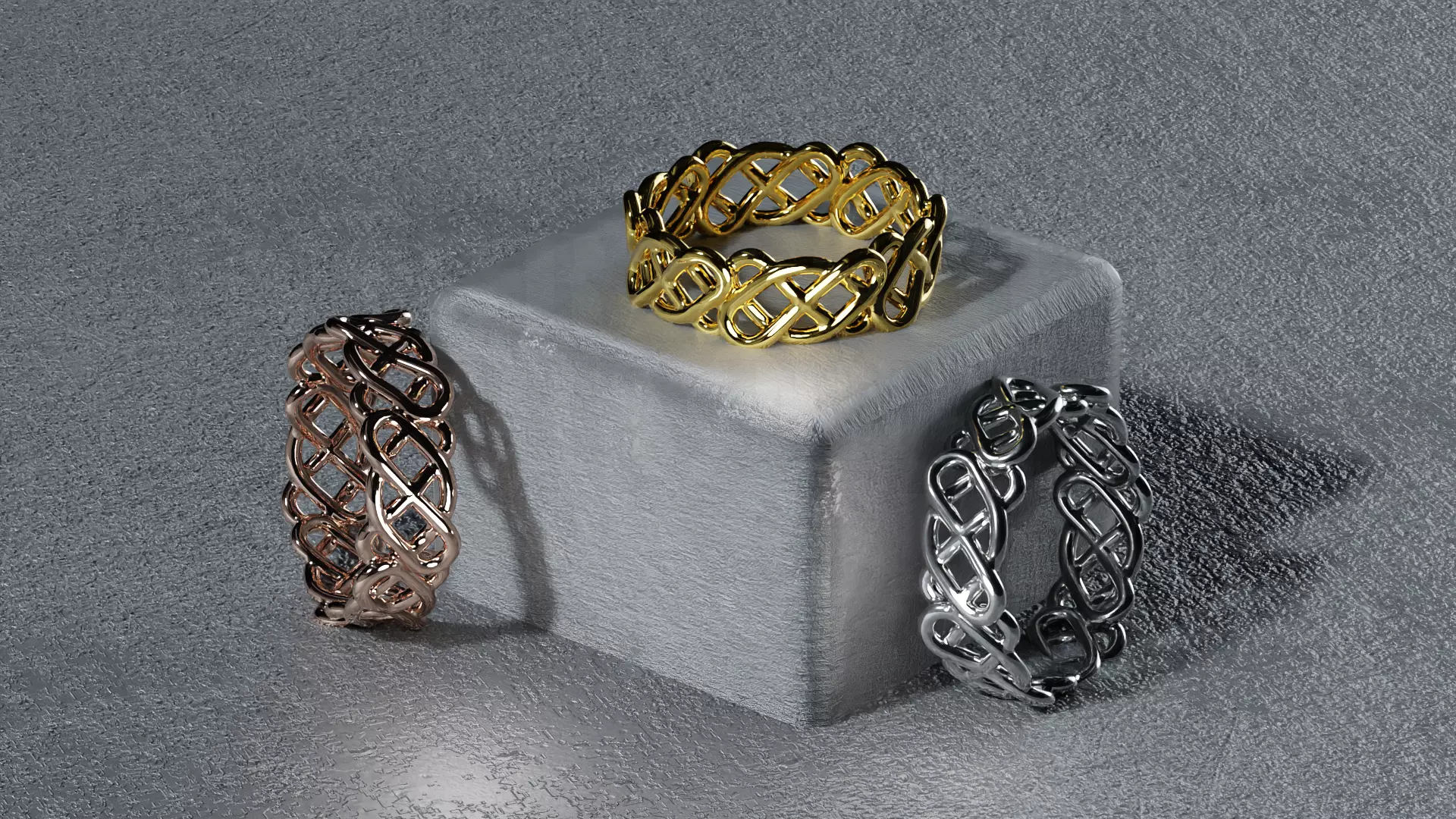 Womens Ring Pack of 5 STL OBJ ring collection _22