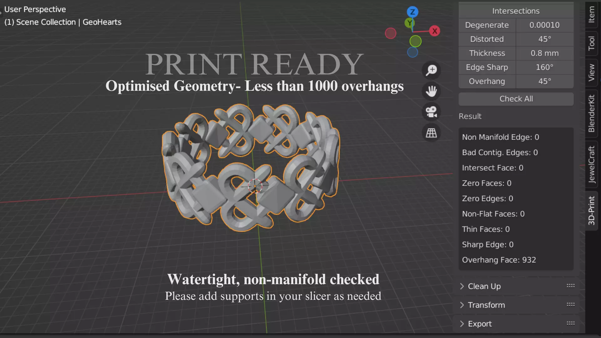 Womens Ring Pack of 5 STL OBJ ring collection _17