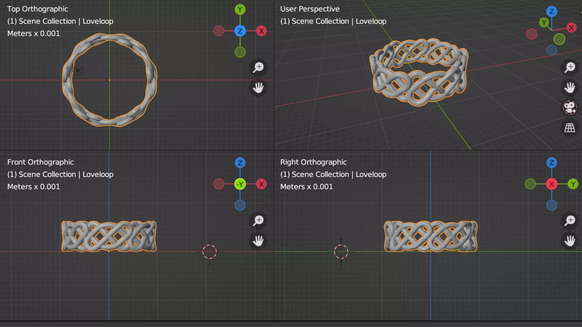 Womens Ring Pack of 5 STL OBJ ring collection _25