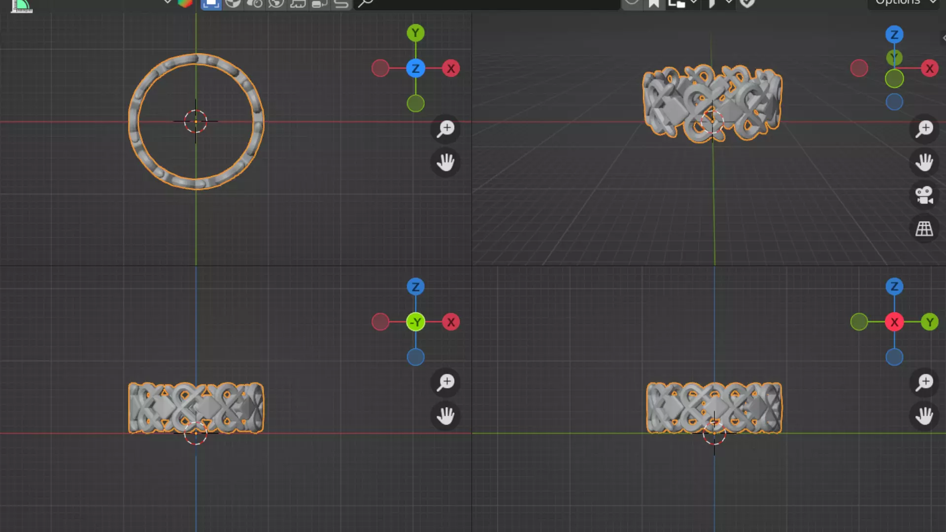 Womens Ring Pack of 5 STL OBJ ring collection _21