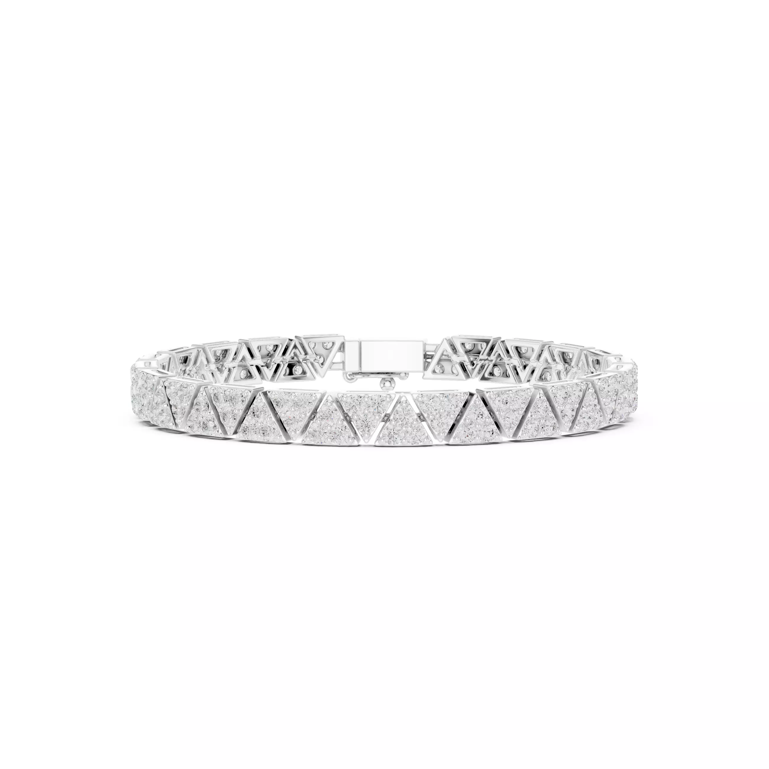 Triangle Design Mens Bracelet With Video and Files 3DM STL 3D print model_1