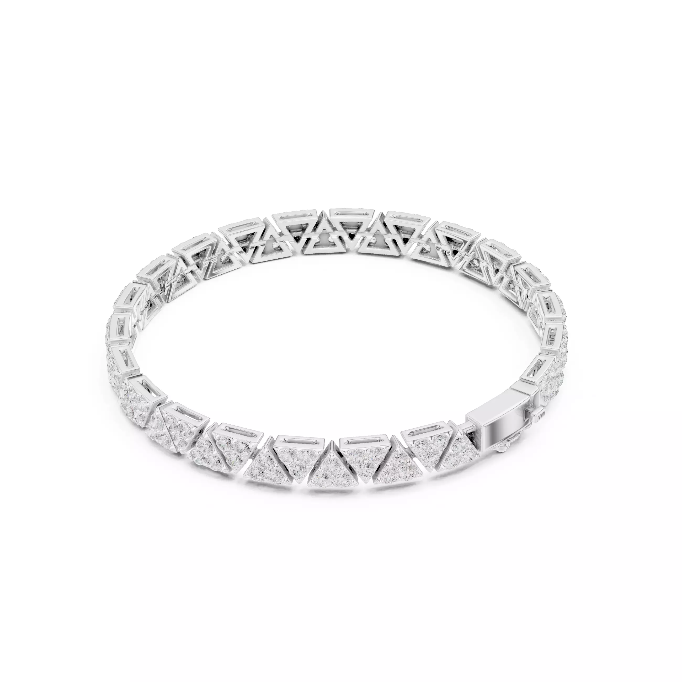 Triangle Design Mens Bracelet With Video and Files 3DM STL 3D print model_7