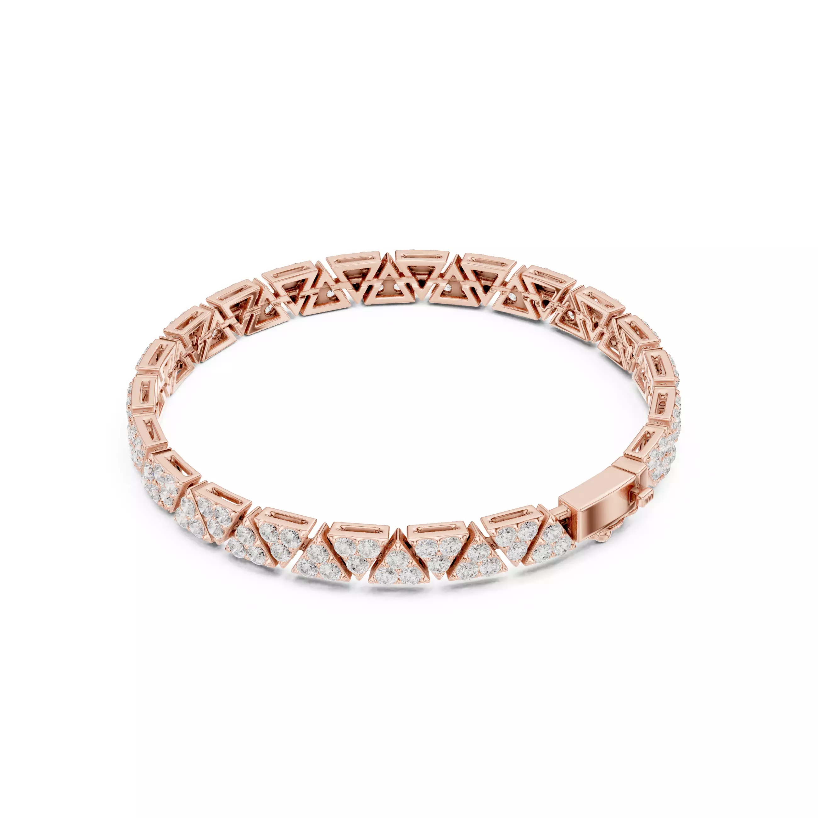 Triangle Design Mens Bracelet With Video and Files 3DM STL 3D print model_4