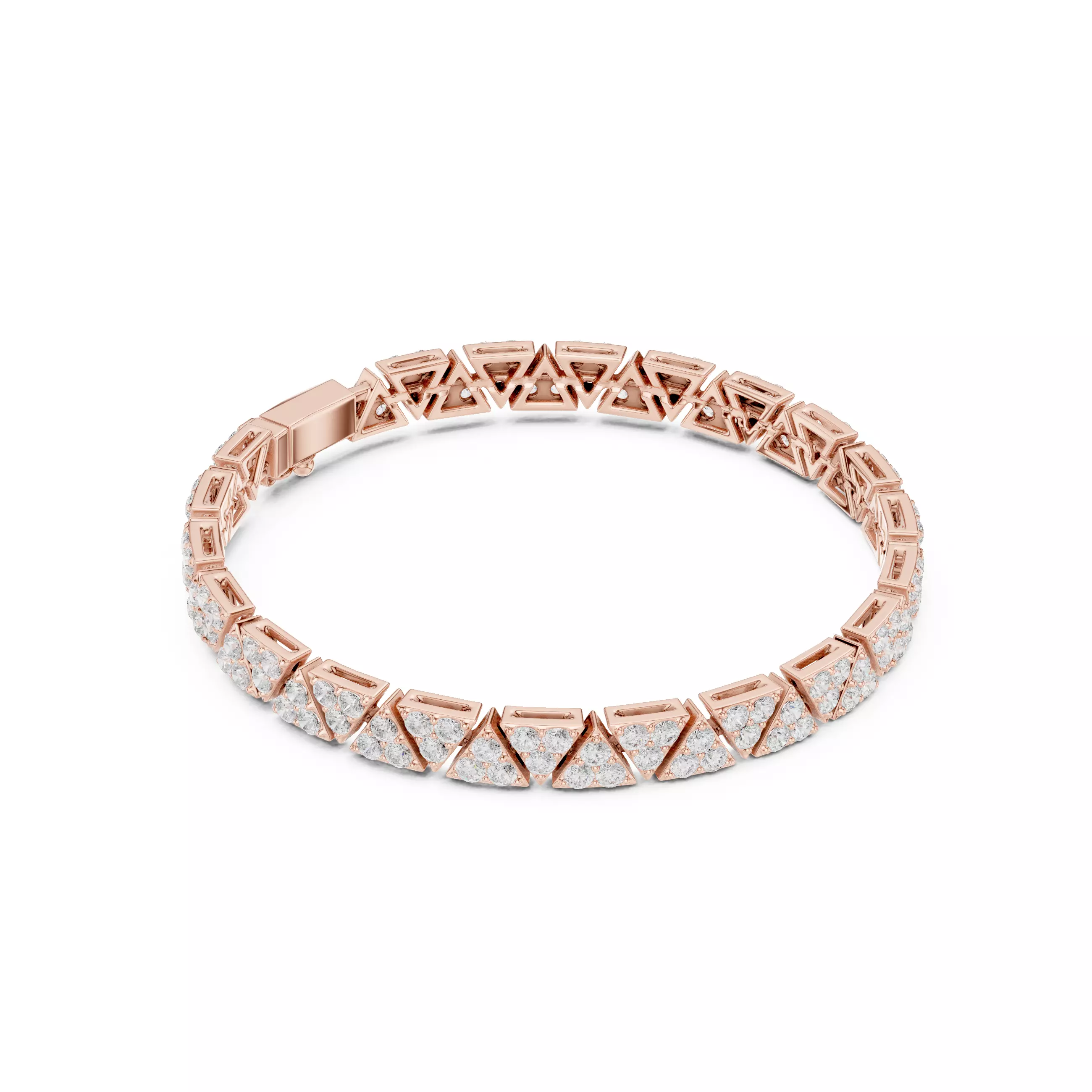 Triangle Design Mens Bracelet With Video and Files 3DM STL 3D print model_3