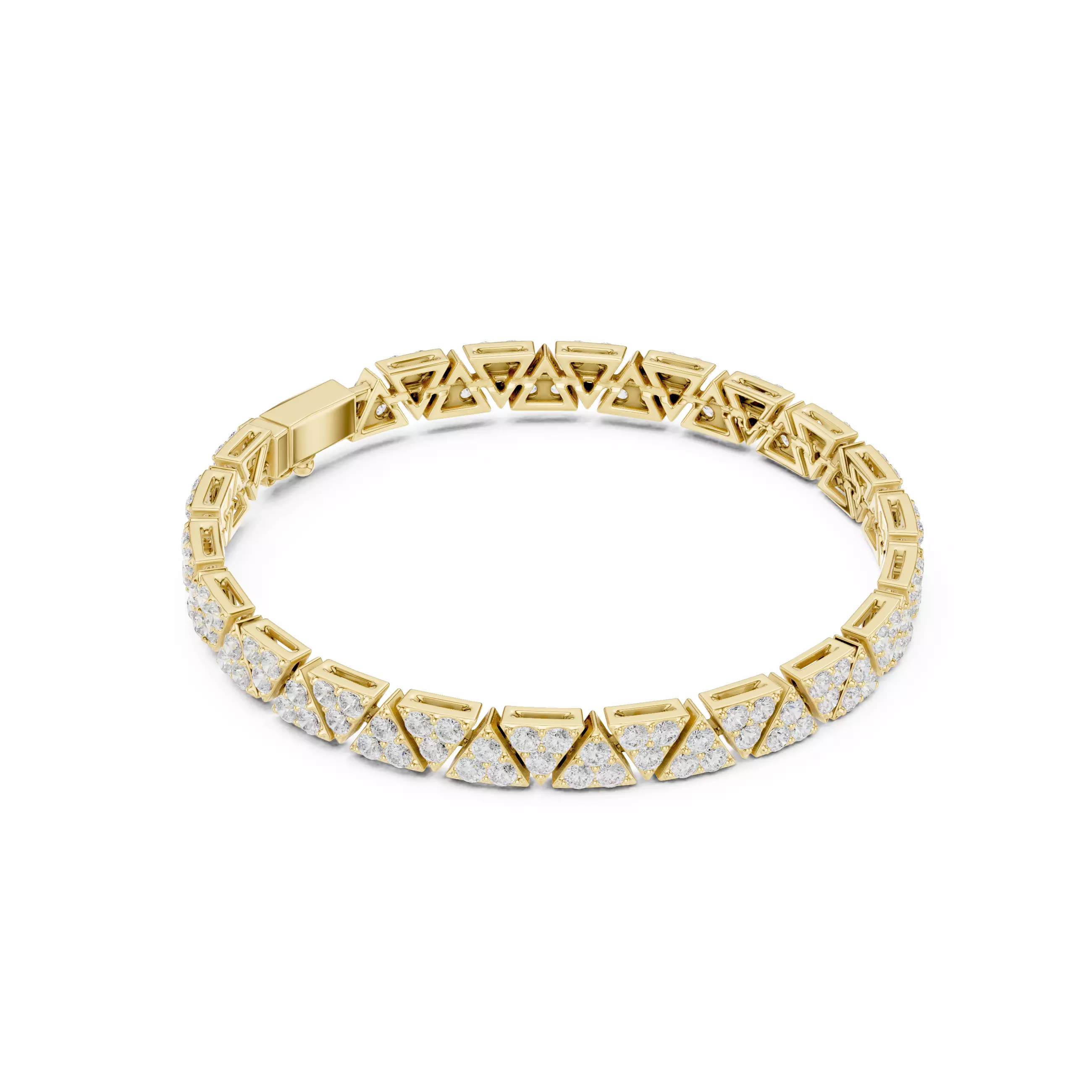 Triangle Design Mens Bracelet With Video and Files 3DM STL 3D print model_9