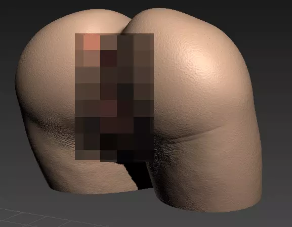 Nude girl ass and pussy 3D print model