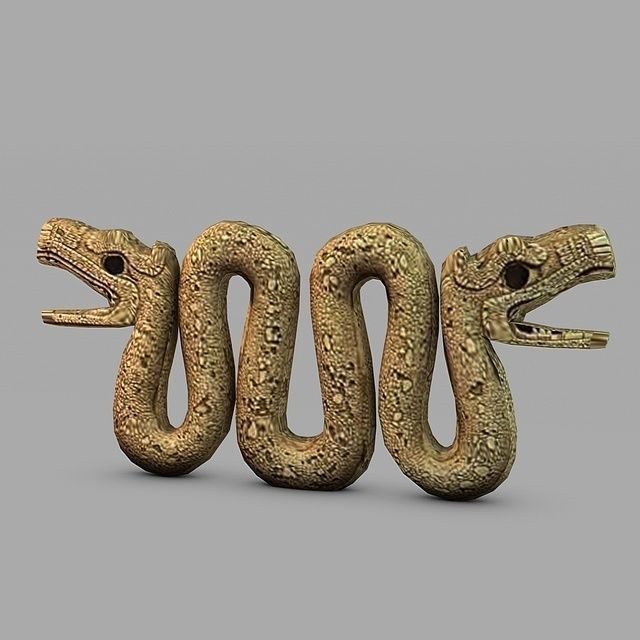 Aztec statues collection Low-poly 3D model_12